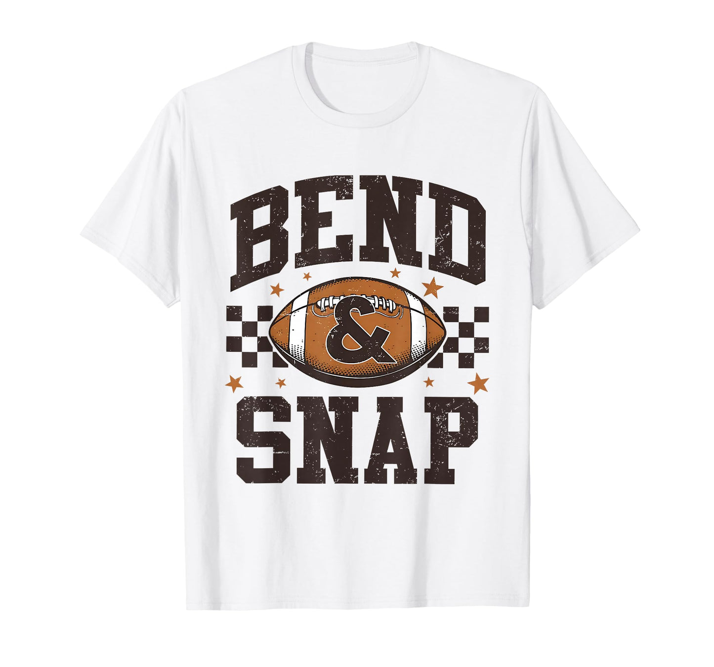 Vintage Funny Game Day Touchdown Cute Bend and Snap Football T-Shirt