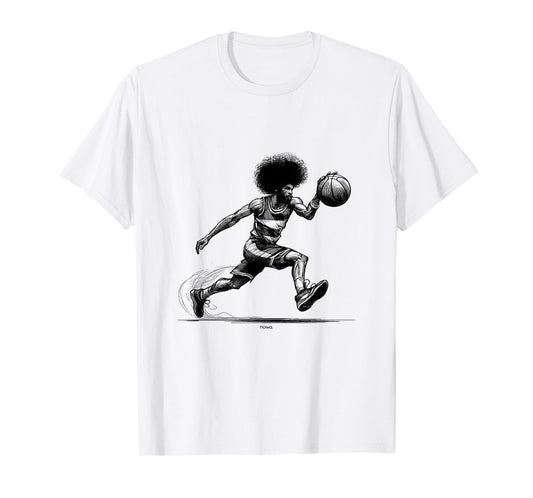 DOCTOR J LEGENDARY AFRO DRIBBLER BASKETBALL T-Shirt