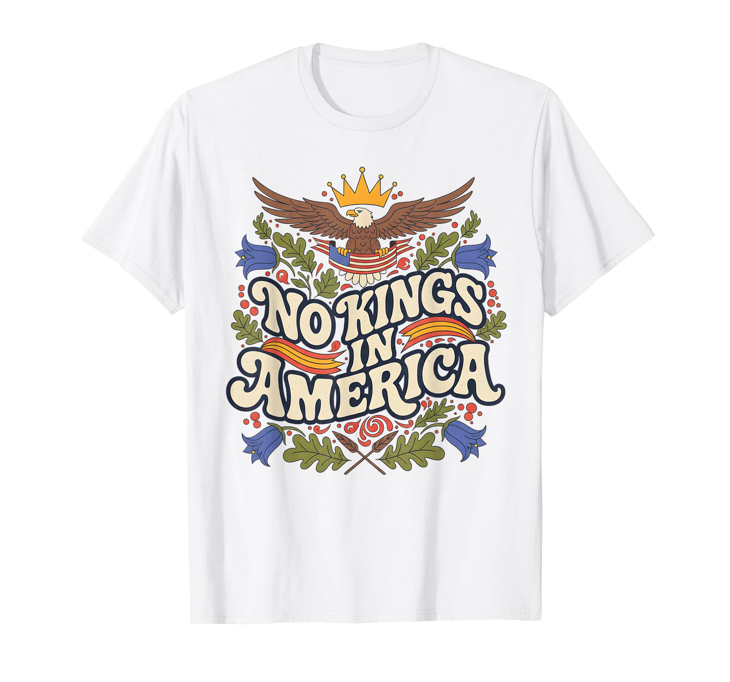 No Kings in America Vintage Eagle Tee for Boys and Girls T-Shirt