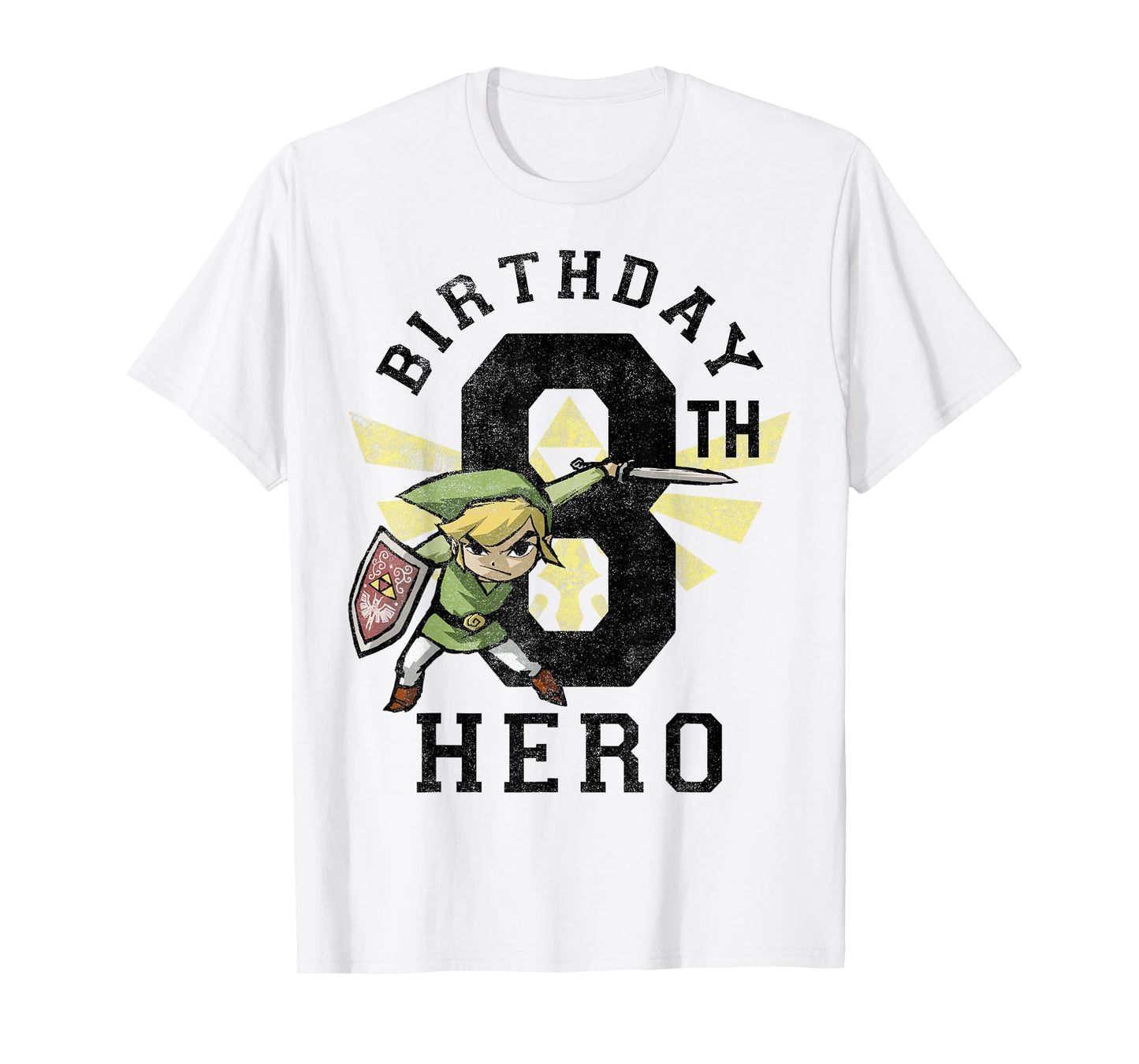 Legend Of Zelda Link 8th Birthday Hero Triforce Logo T-Shirt