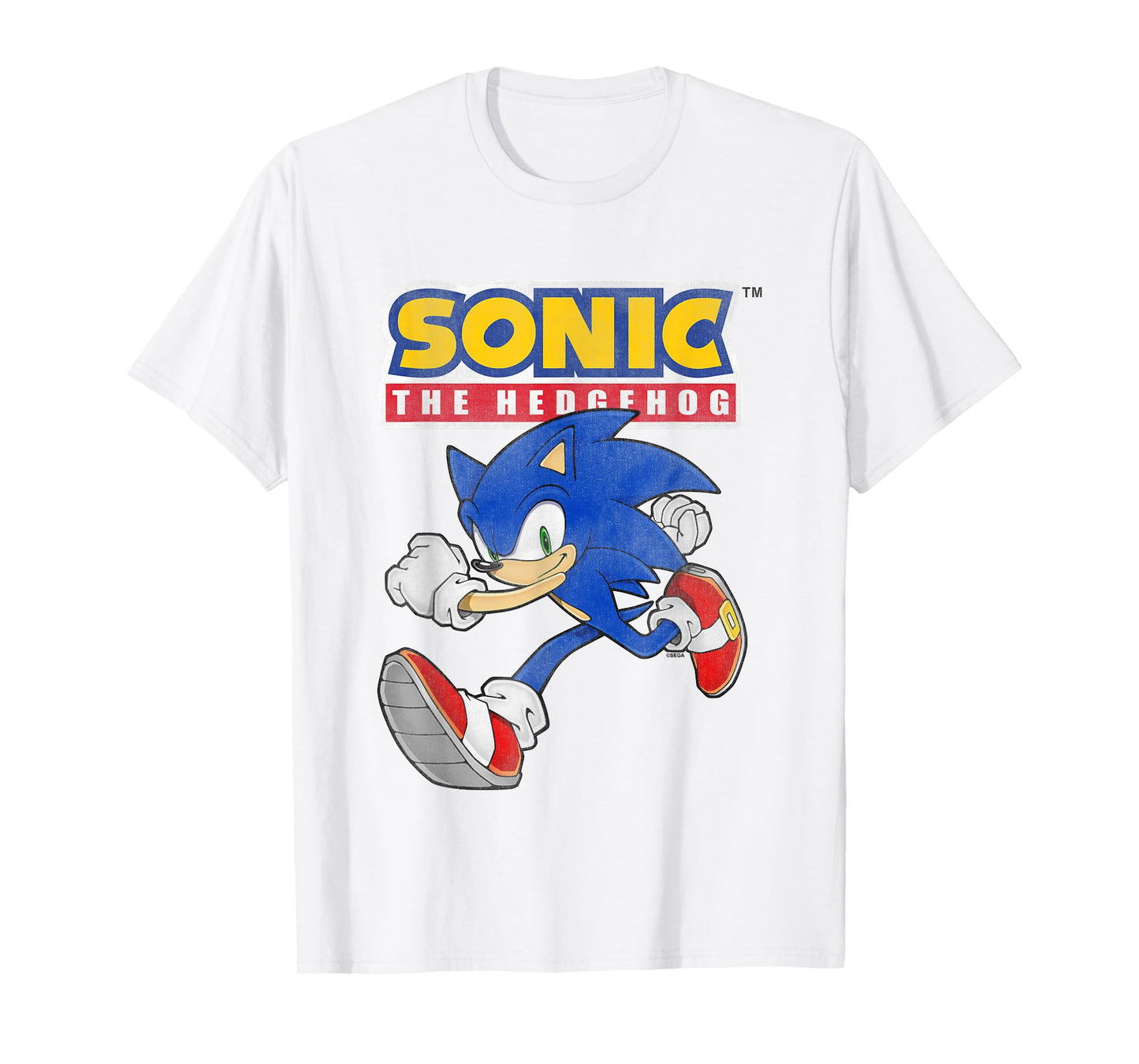 Sonic The Hedgehog Running Sonic Cool Portrait Vintage T-Shirt