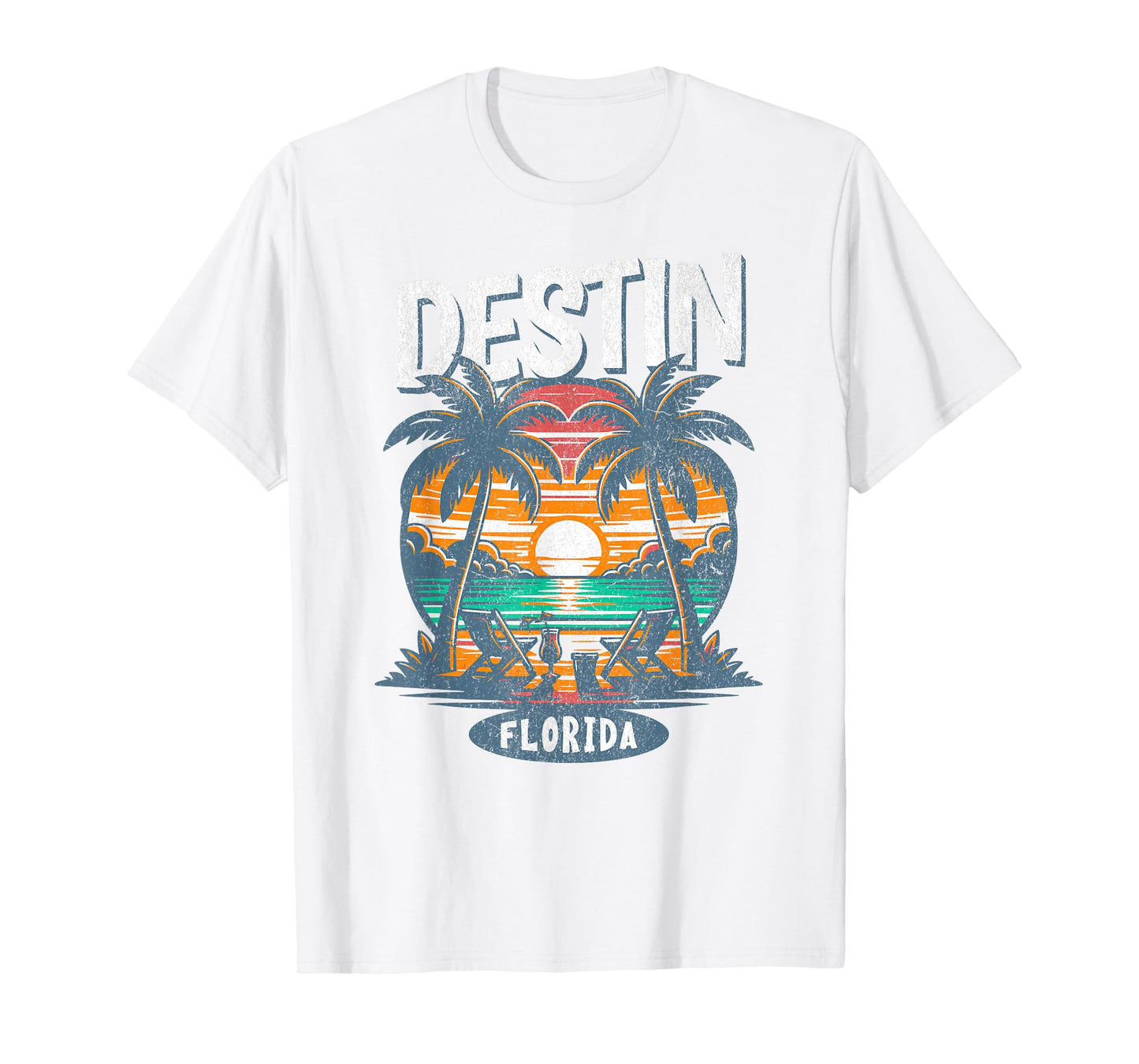 Destin Beach Florida Vintage Spring Break Vacation Retro T-Shirt