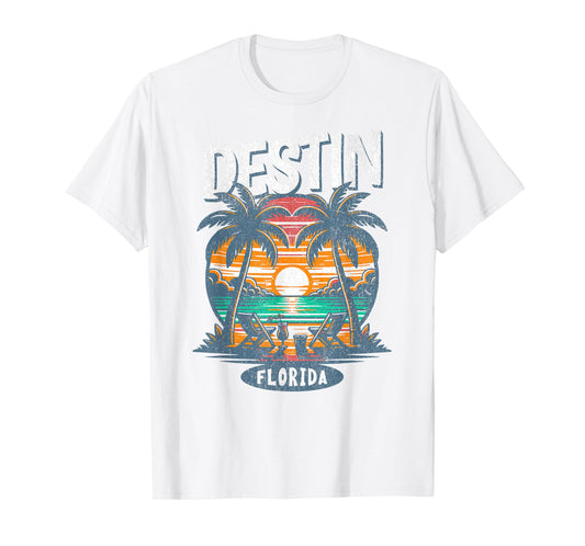 Destin Beach Florida Vintage Spring Break Vacation Retro T-Shirt