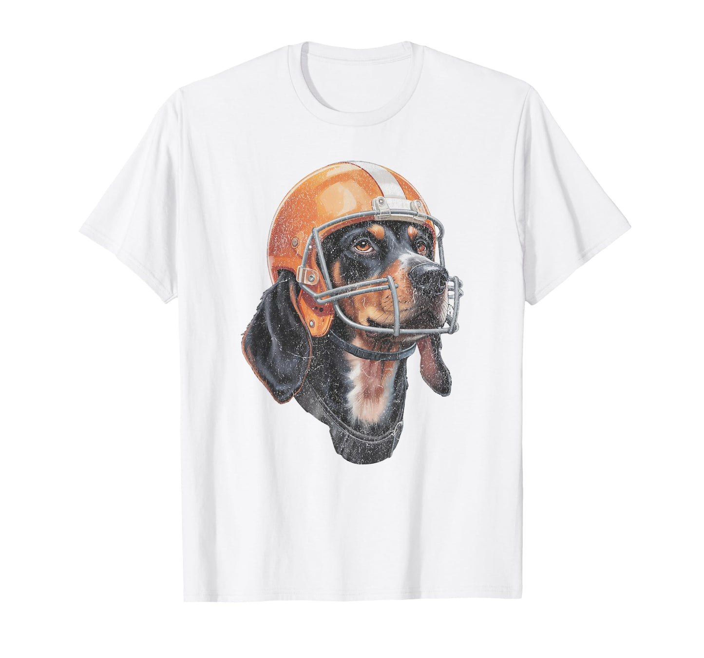 Tennessee Coonhound Dog Sport Lovers | Orange Football T-Shirt