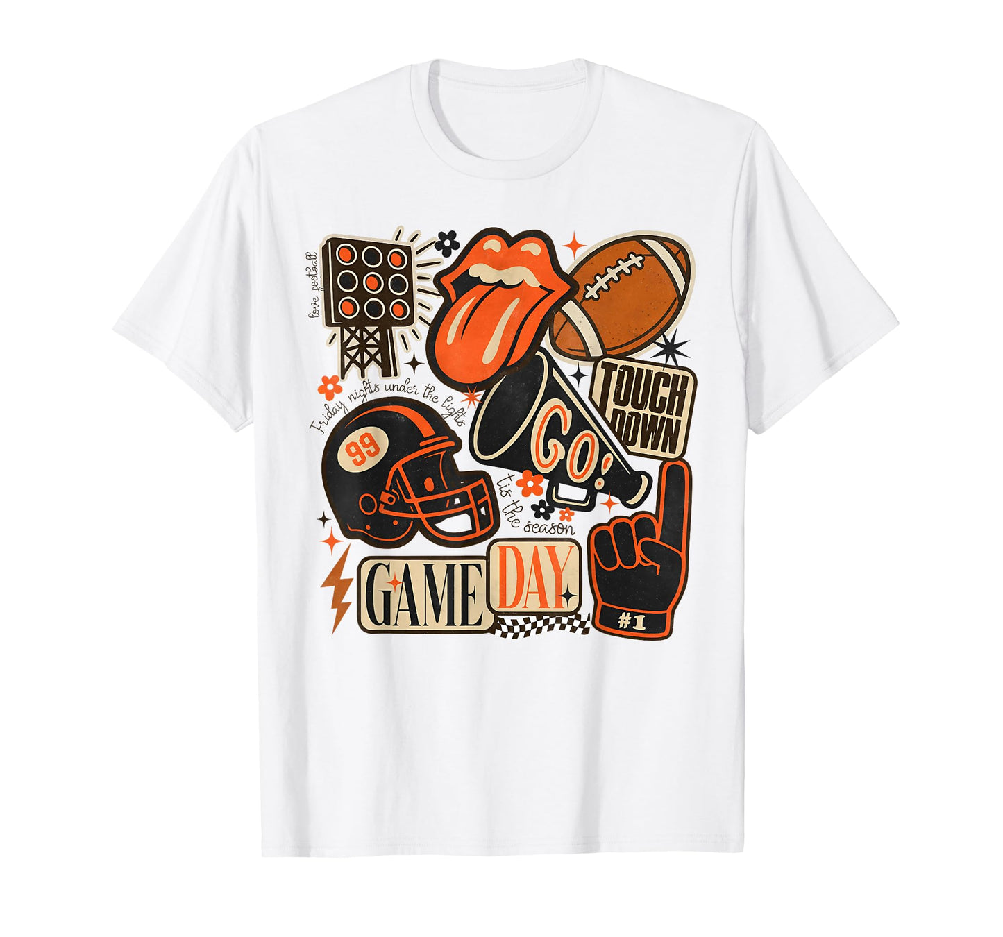 Touchdown Helmet American Football Game Day Thanksgiving T-Shirt
