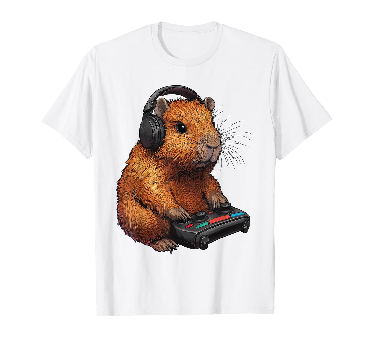 Capybara Gamer Gaming Game Funny Graphic T-Shirt