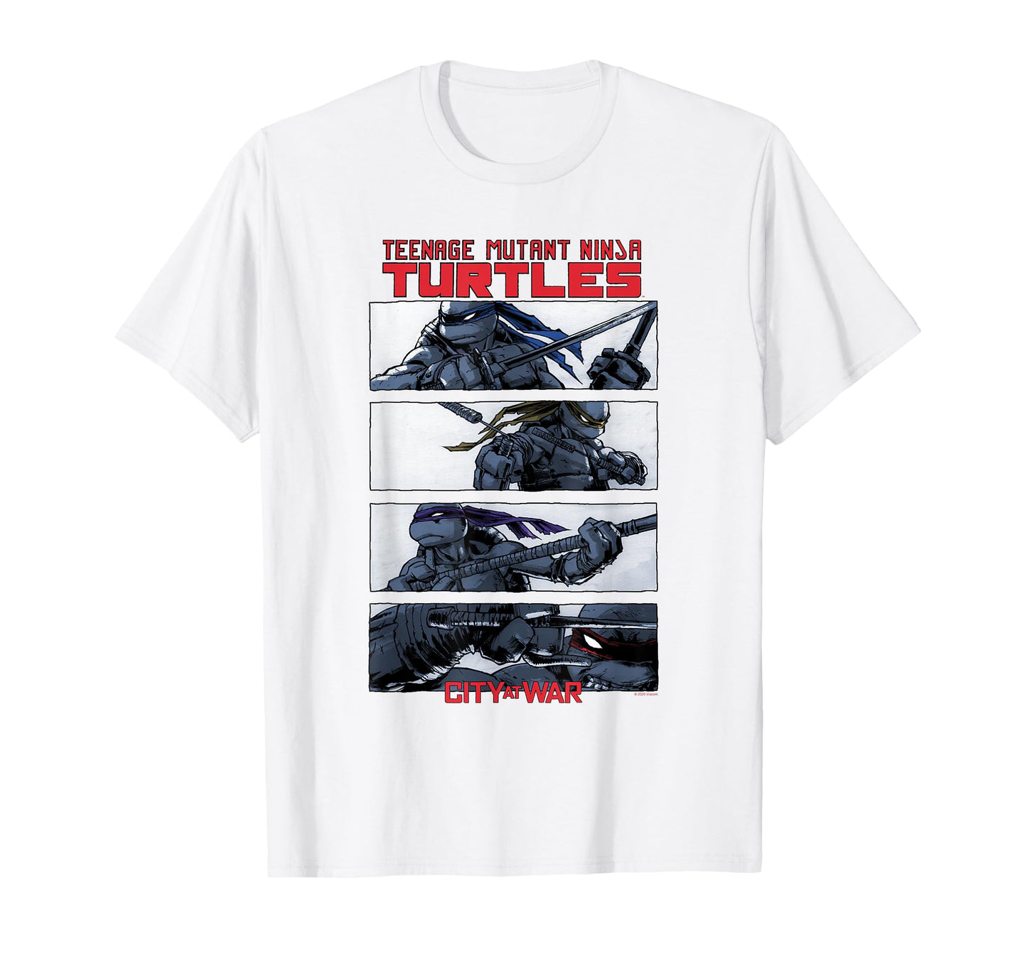 Teenage Mutant Ninja Turtles City at War Panels Comic T-Shirt