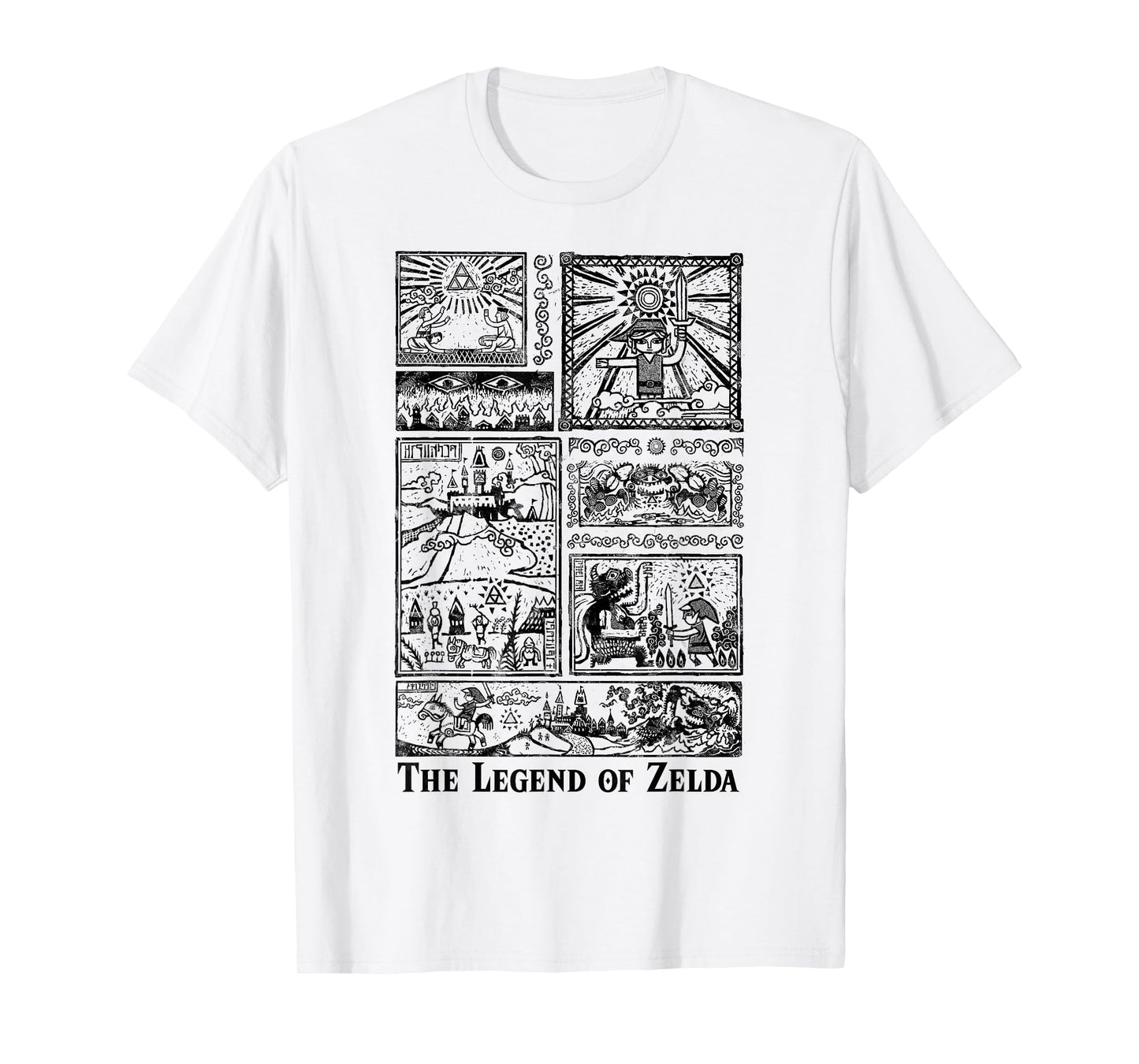 Nintendo Zelda The Legend Lives In Tonal Glyphs T-Shirt