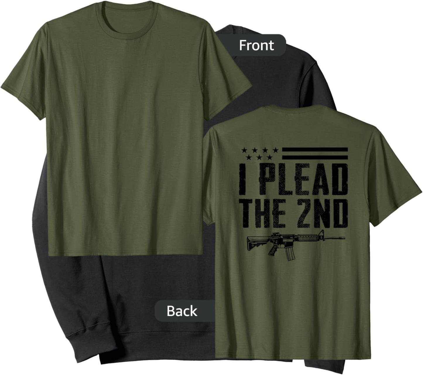 I Plead The 2nd Amendment - Pro Gun AR15 Rifle - ON BACK Sweatshirt - Sweatshirt | Black
