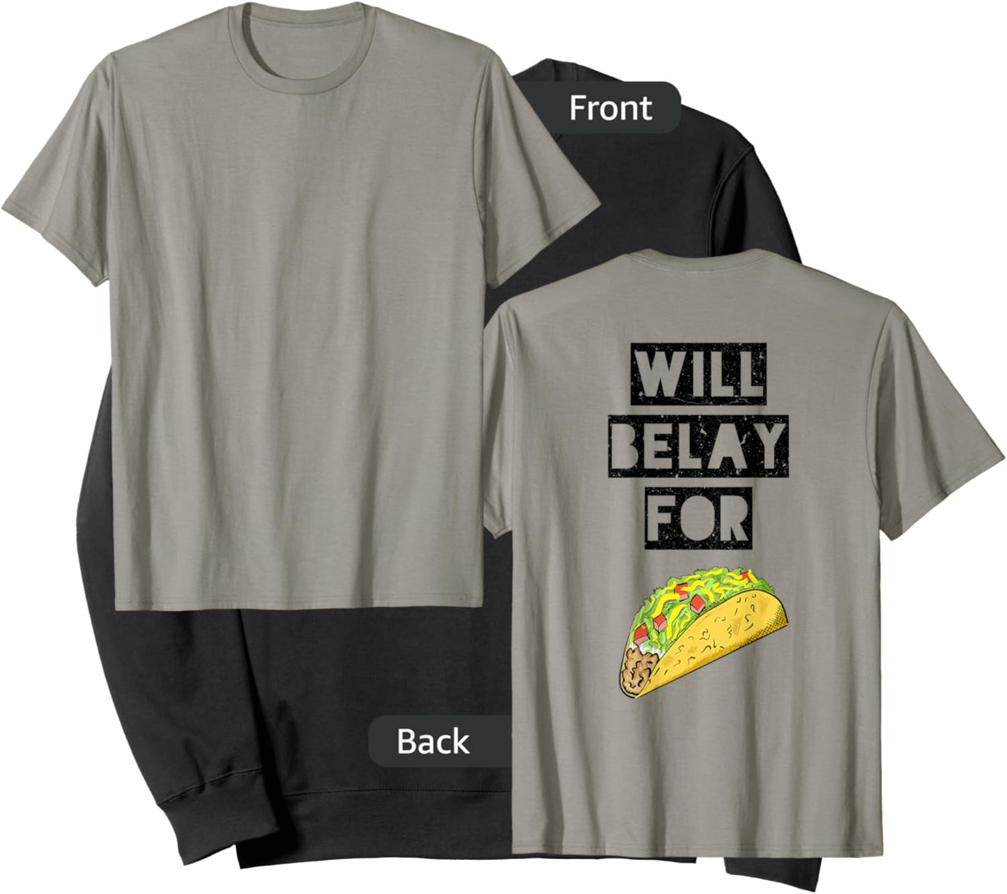 Will belay for tacos funny climbing quote Sweatshirt - Sweatshirt | Black