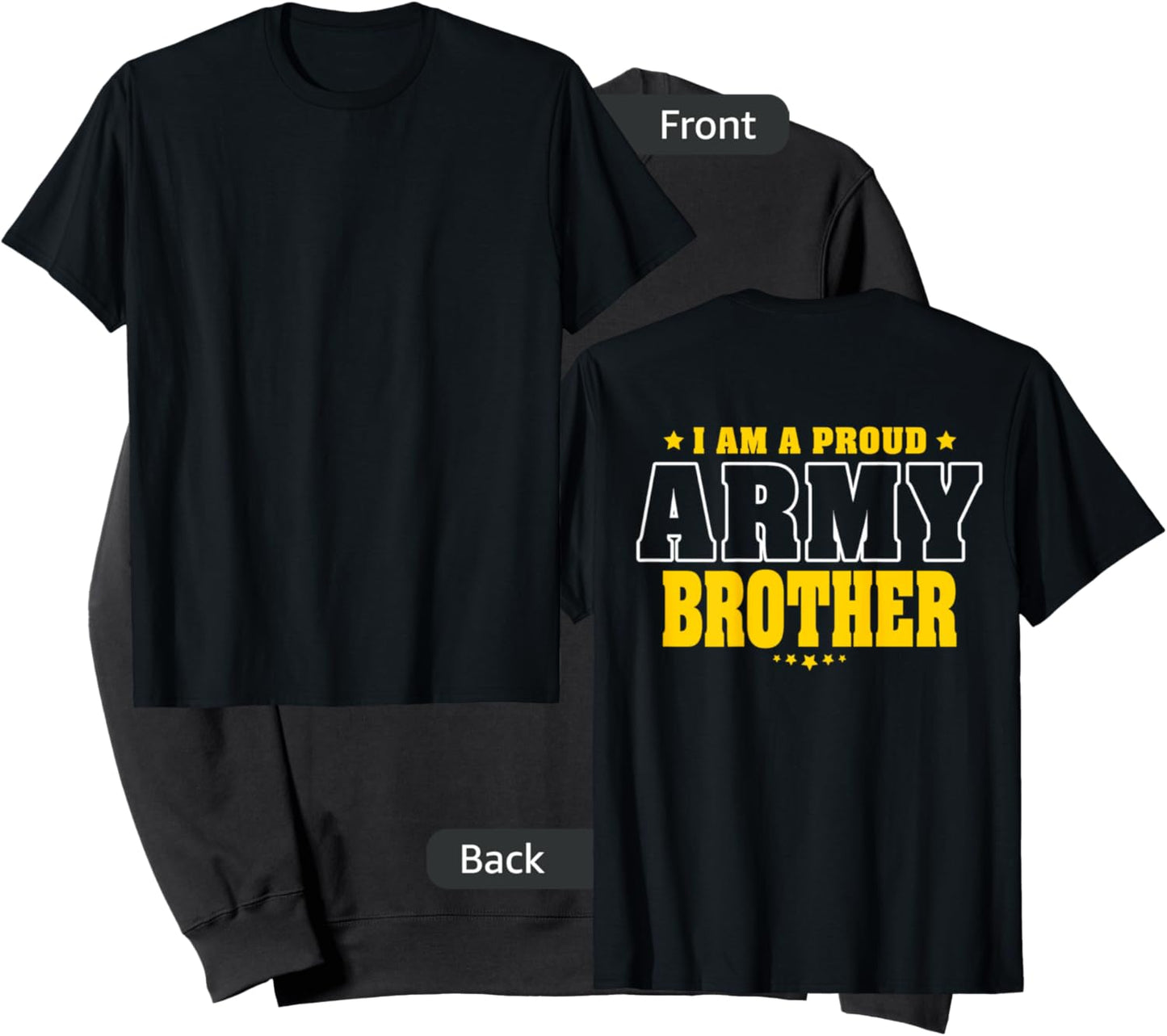 I Am A Proud Army Brother Patriotic Pride Military Sibling Sweatshirt - Sweatshirt | Black
