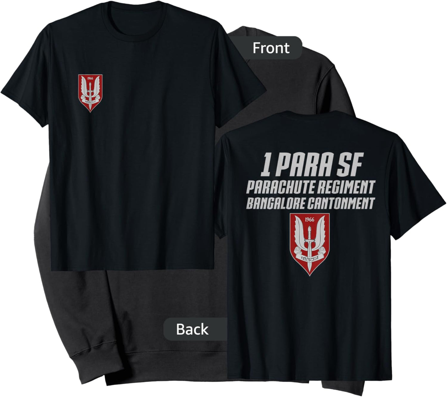 Indian Para Special Force Parachute India Army Sweatshirt - Sweatshirt | Black