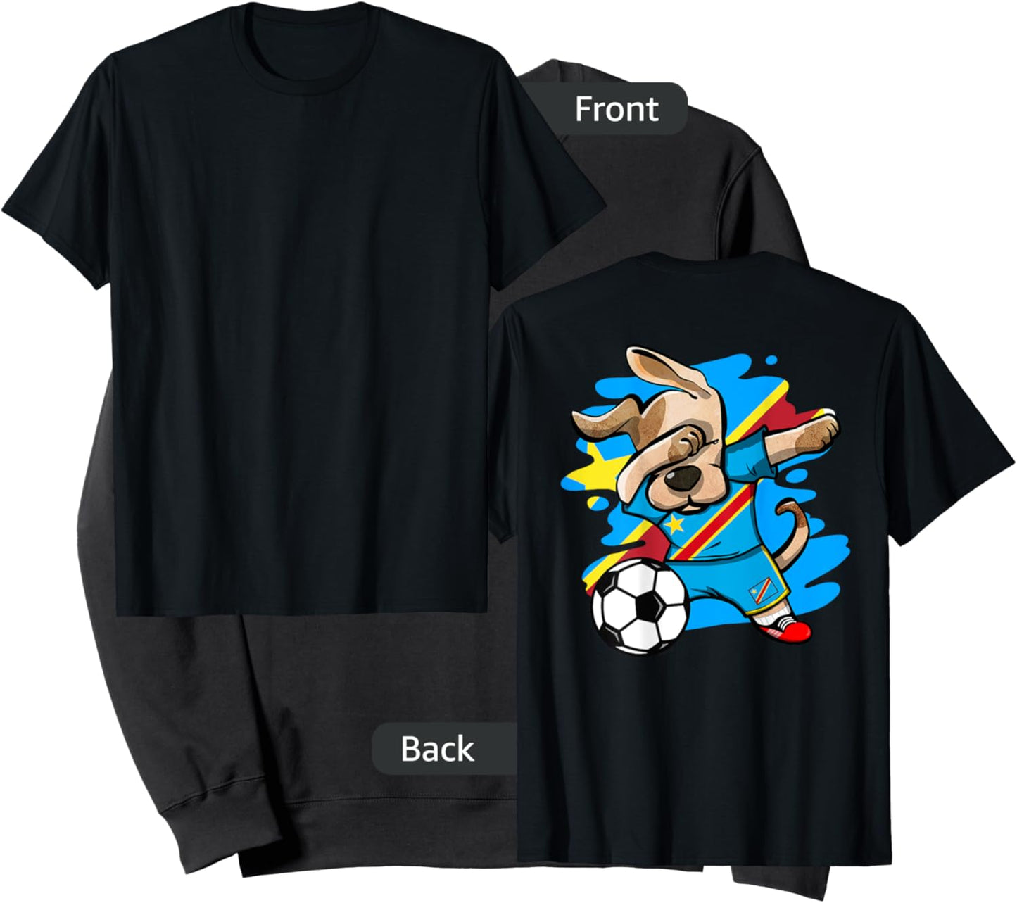 Dabbing Dog DR Congo Soccer Fans Jersey Congolese Football Sweatshirt - Sweatshirt | Black