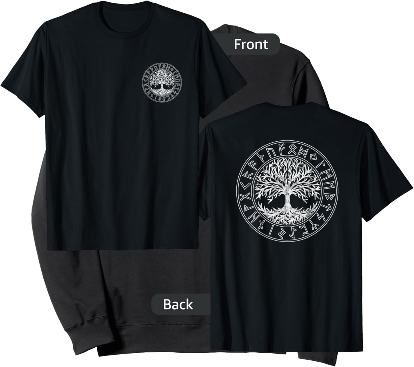 Tree of Life, Rune Circle, Celtic Tree of Life, Viking Sweatshirt - Sweatshirt | Black