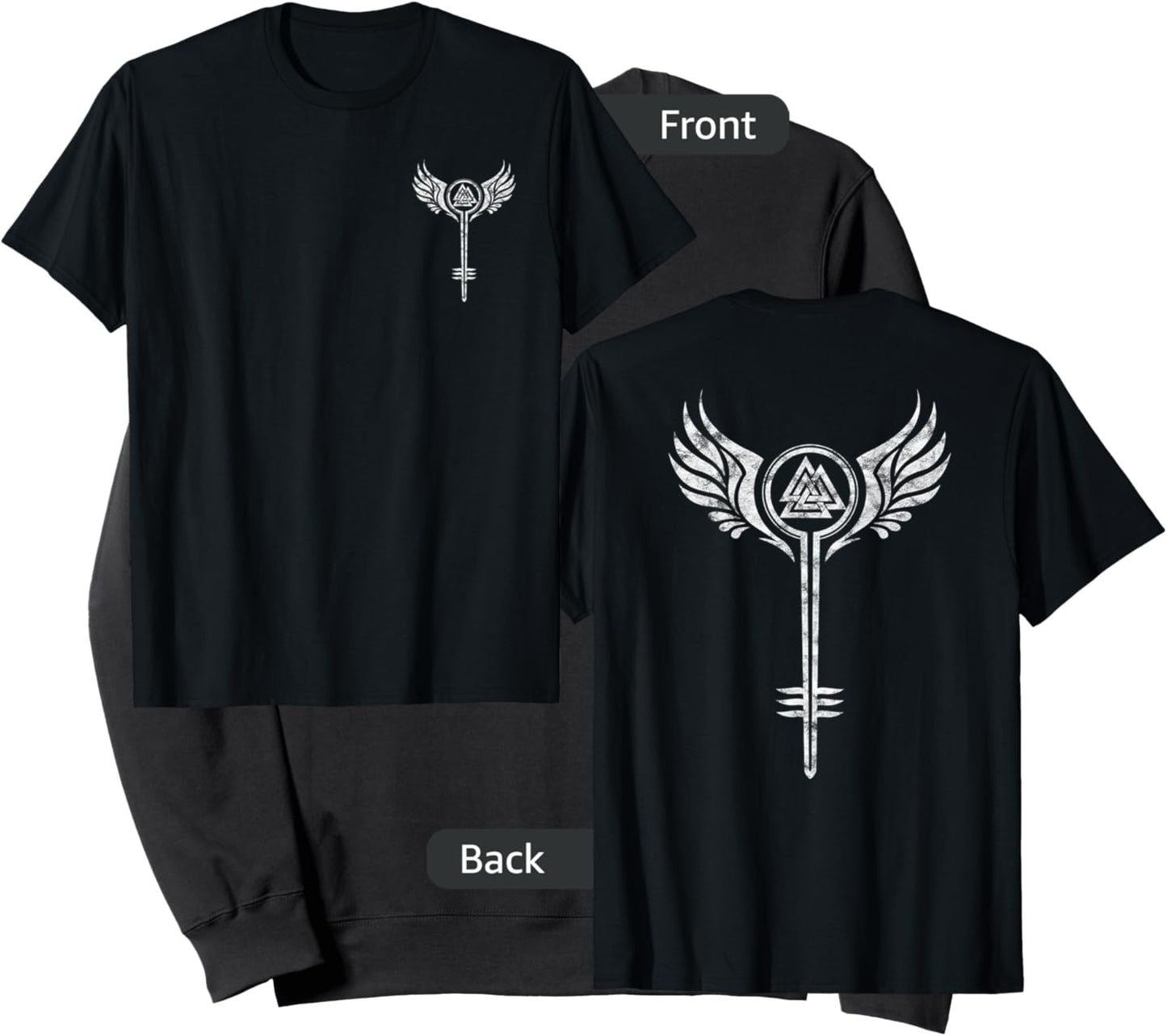 Valkyrie Shield Maid Symbol Valknut Viking Odin Viking Sweatshirt - Sweatshirt | Black