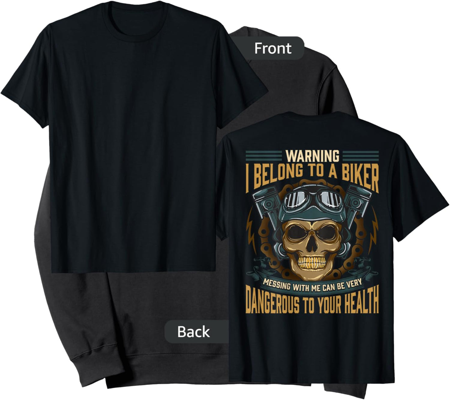 Biker Girlfriend Wife I Belong To A Biker Valentine On Back Sweatshirt - Sweatshirt | Black