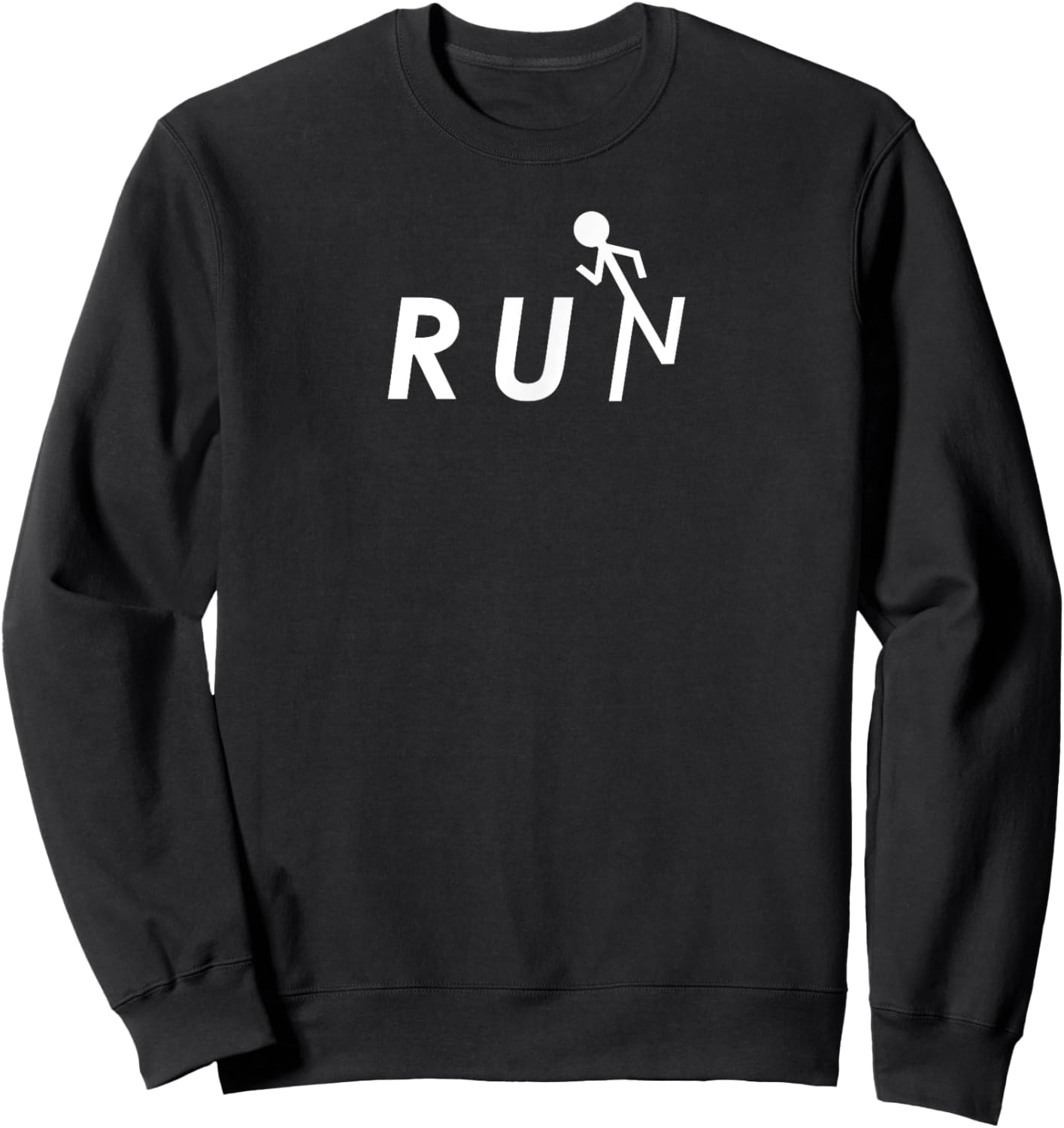 Run Stick Figur Runner Running Funny 5k Runners Marathon Sweatshirt - Sweatshirt | Black