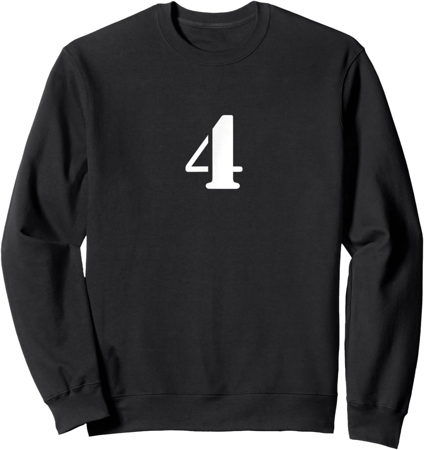 Four Number 4 Numbered Sweatshirt - Sweatshirt | Black