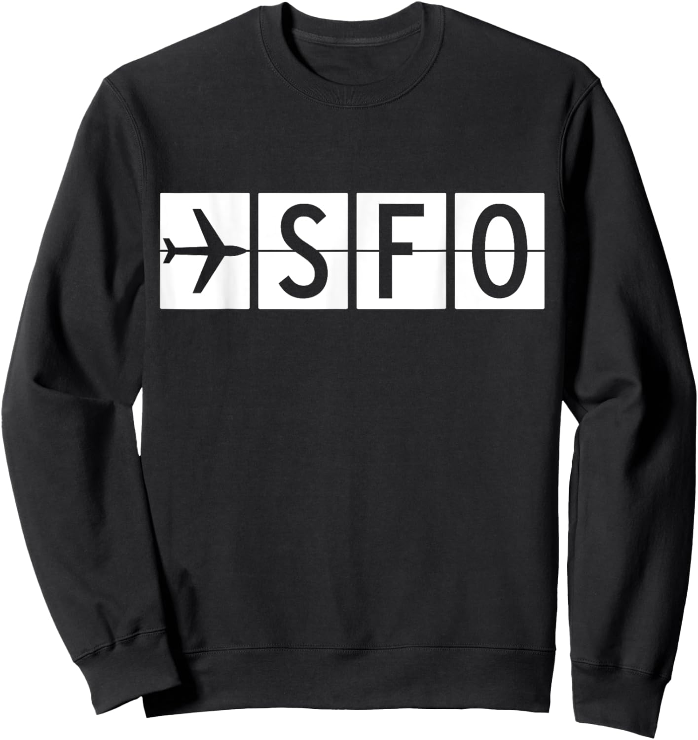 SFO San Francisco California Airport Sweatshirt - Sweatshirt | Black