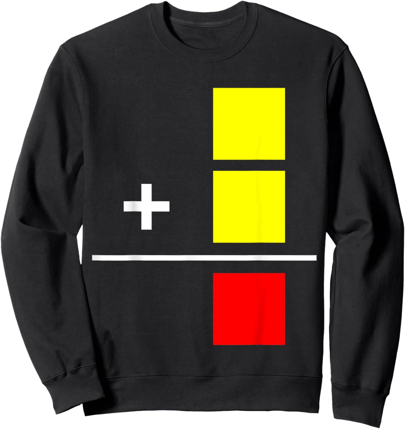 Soccer Yellow Red Card Football Referee Funny Rules Math Sweatshirt - Sweatshirt | Black
