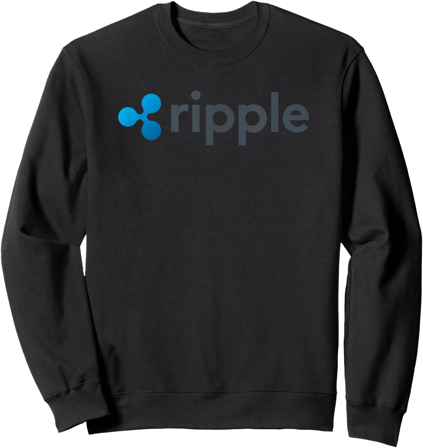 Ripple Coin XRP Cryptocurrency Fan Logo HODLer To The Moon Sweatshirt - Sweatshirt | Black