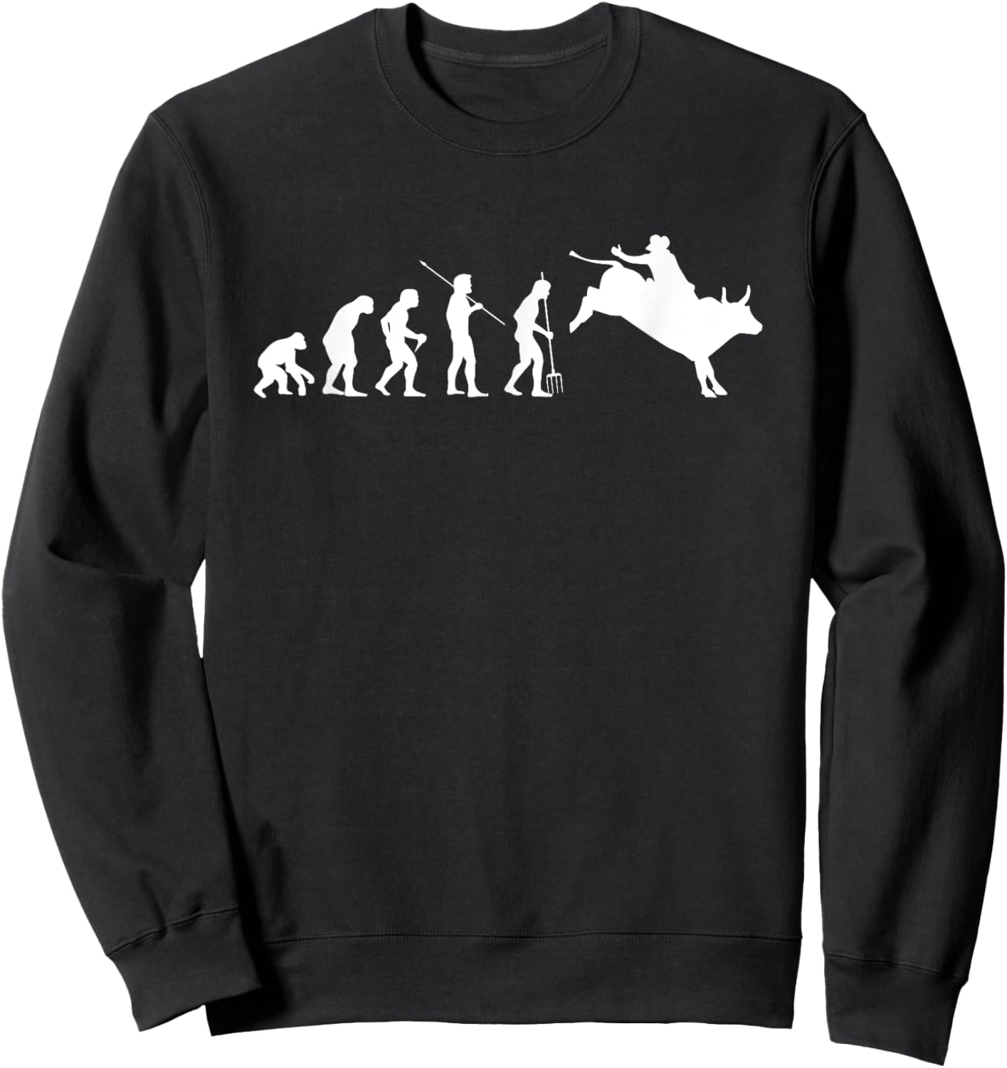 Evolution Rodeo Cowboy Wild West Horseman Ranch Lasso Boots Sweatshirt - Sweatshirt | Black