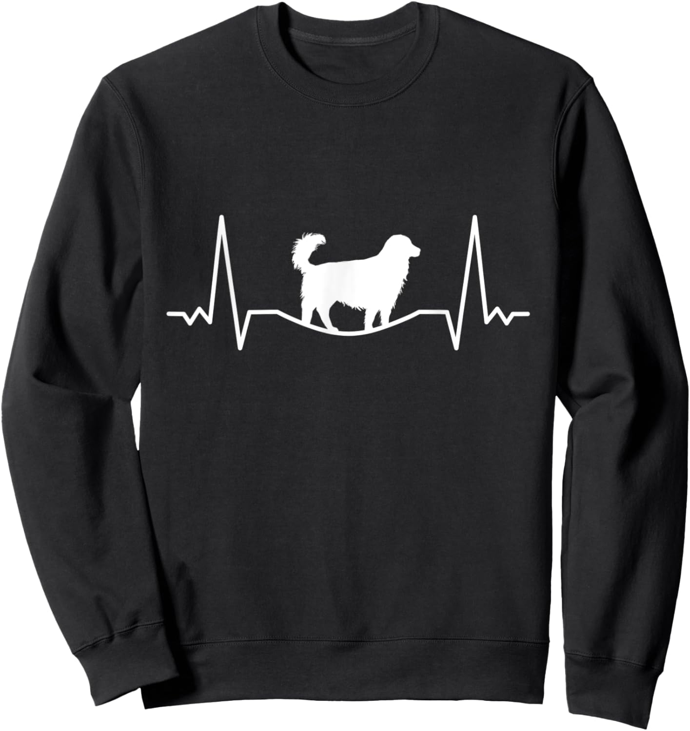 Golden Retriever heartbeat - Golden Retriever gift Sweatshirt - Sweatshirt | Black