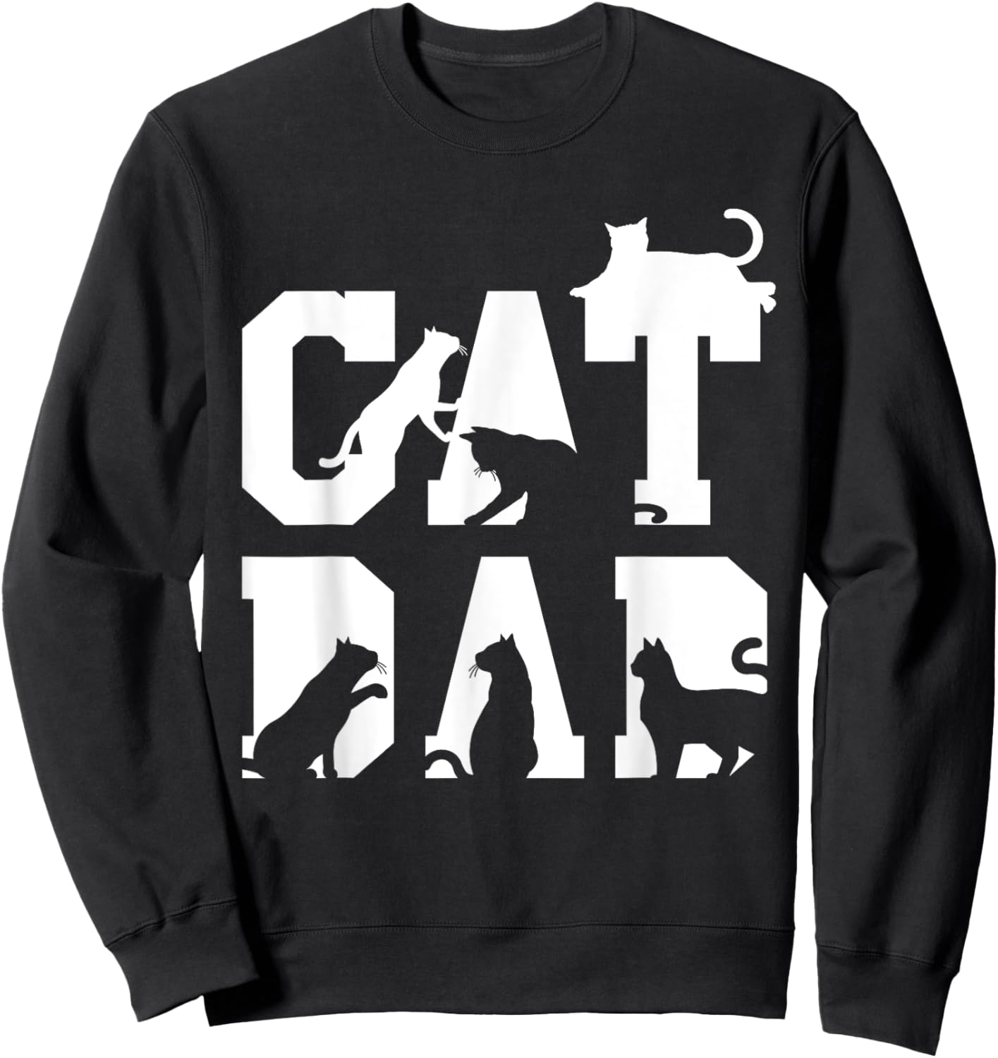 Cat Whisperer Fathers Day Cat Dad Kitty Breeder Pet Men Sweatshirt - Sweatshirt | Black