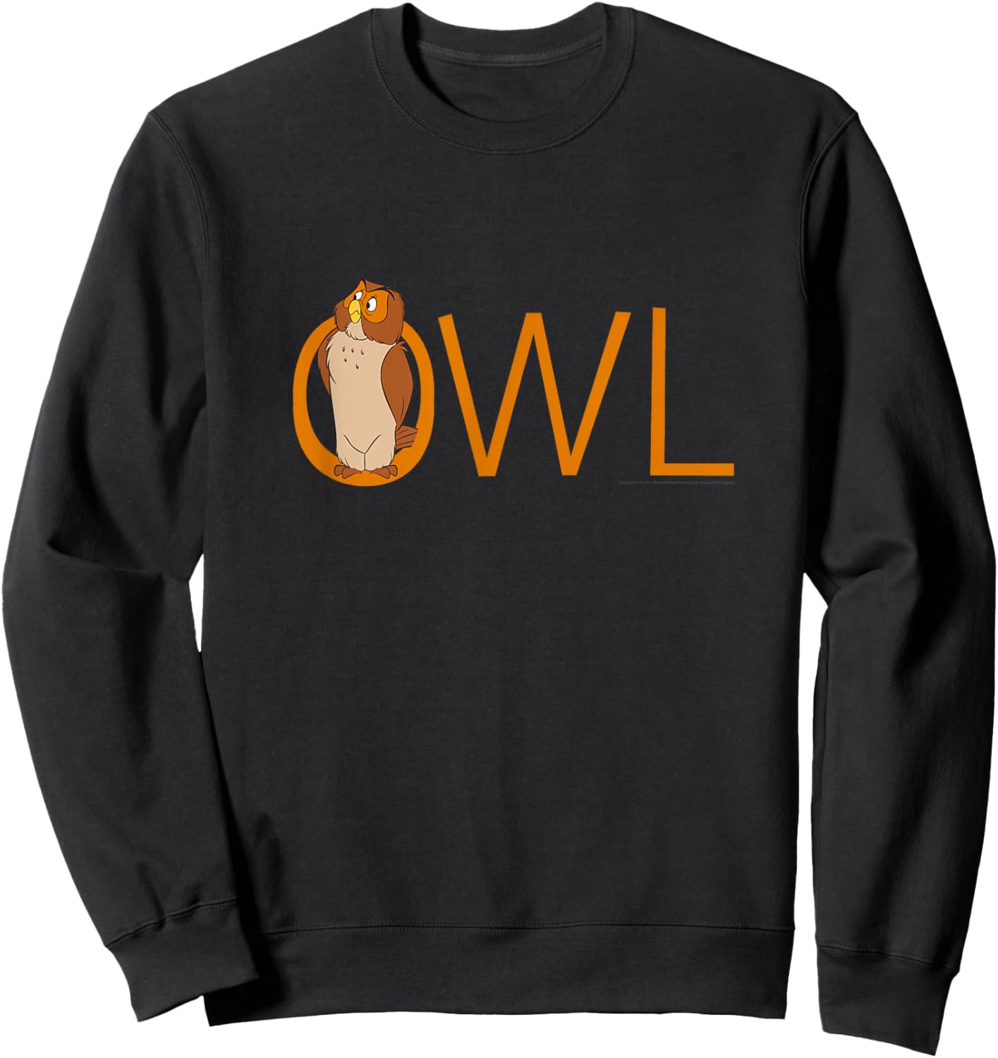 Disney Winnie the Pooh Owl Classic Lettering Sweatshirt - Sweatshirt | Black