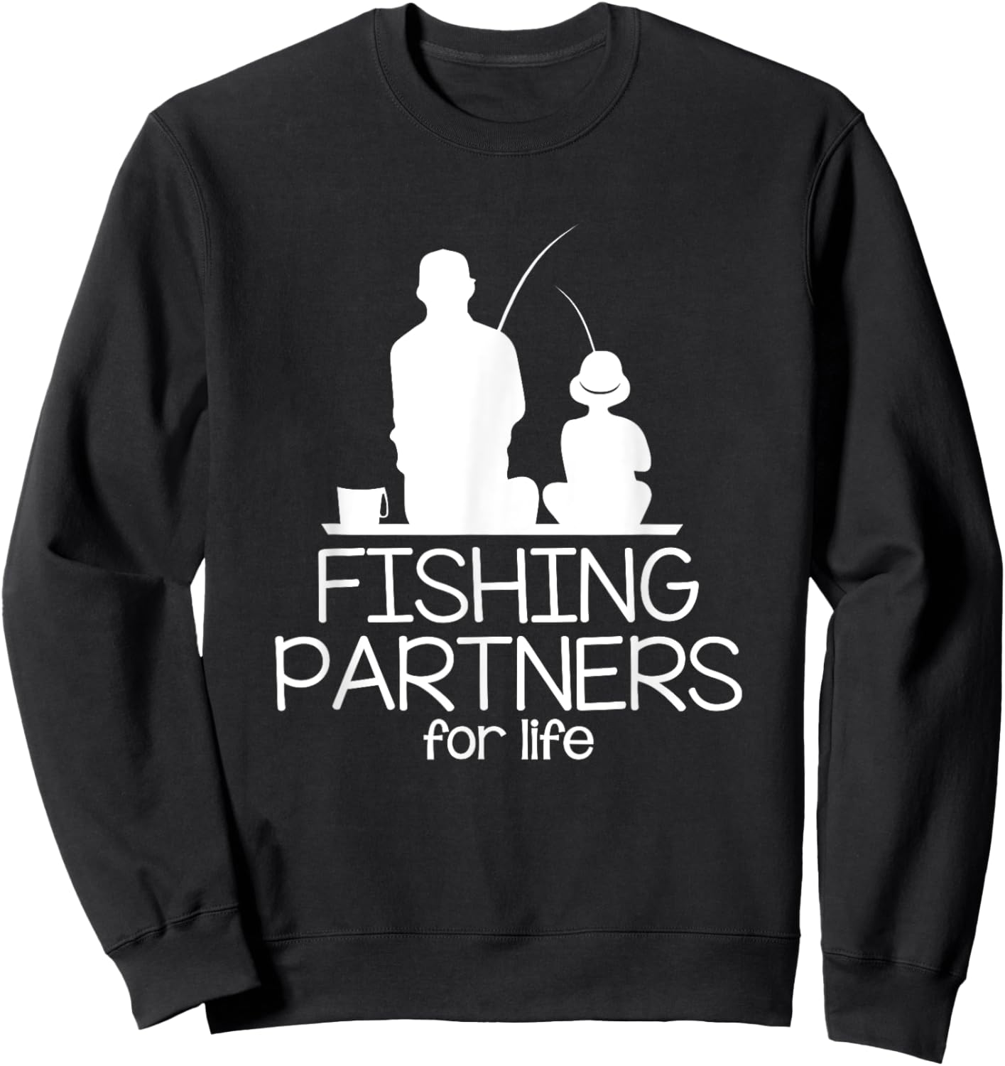 Fishing Partners For Life Father And Son Matching Outfits Sweatshirt - Sweatshirt | Black