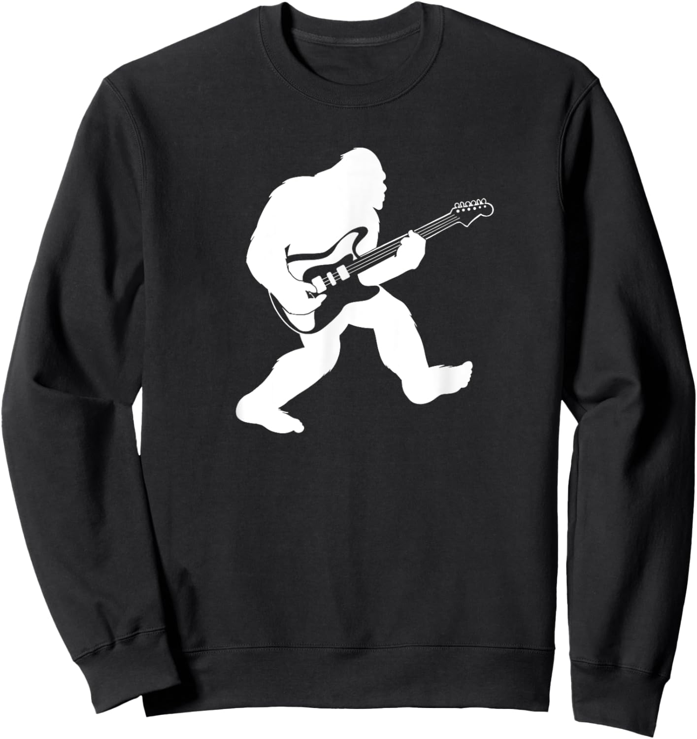 Bigfoot playing electric guitar Sweatshirt - Sweatshirt | Black