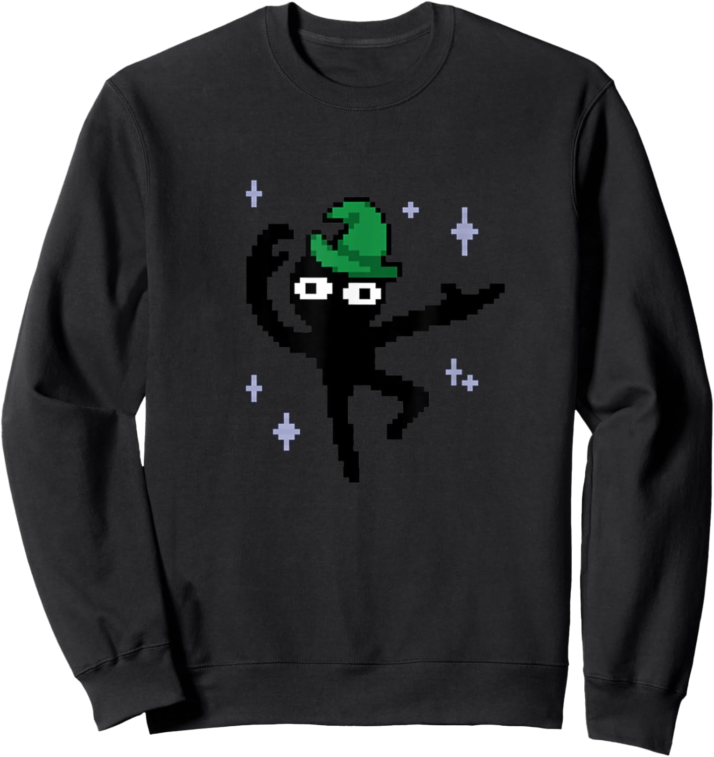 Inscryption Dancing Pixel Wizard Horror Card Game Halloween Sweatshirt - Sweatshirt | Black