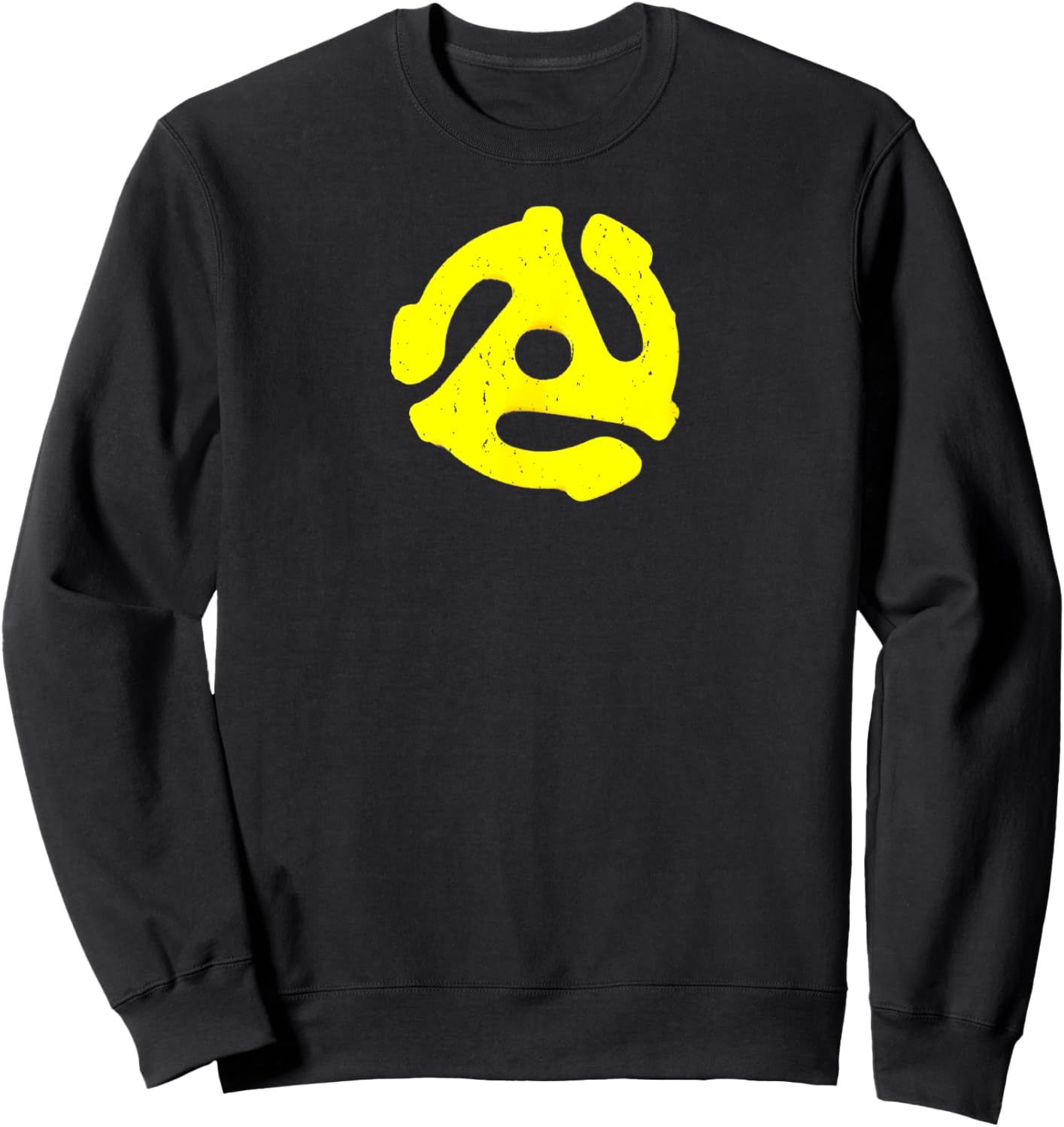 45 RPM Vinyl Plate Adapter Turntable Music Album Vintage Sweatshirt - Sweatshirt | Black