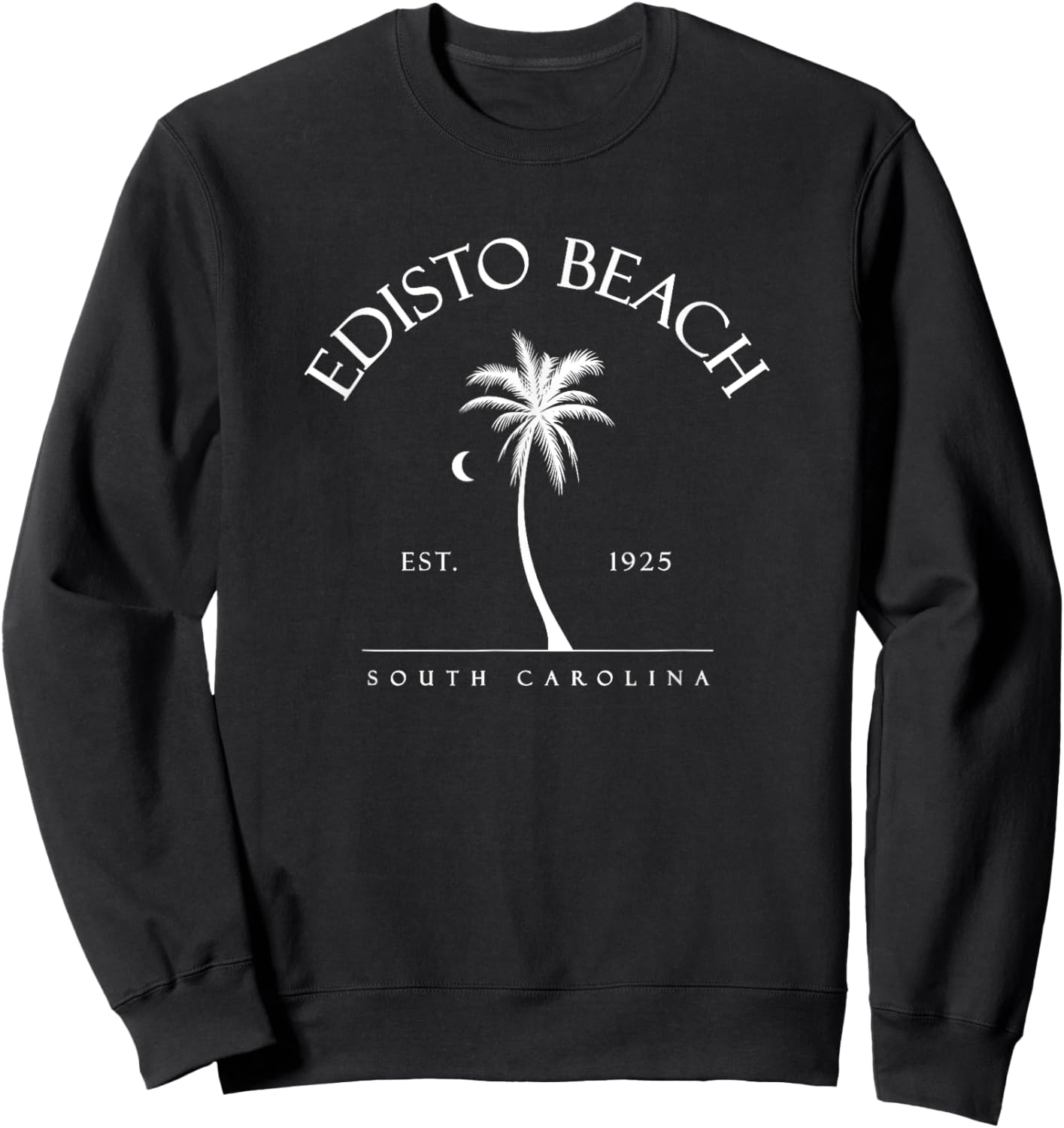 Edisto Beach Palm Tree Swimming Scuba Novelty Gift SC Men Women Kids Sweatshirt - Sweatshirt | Black