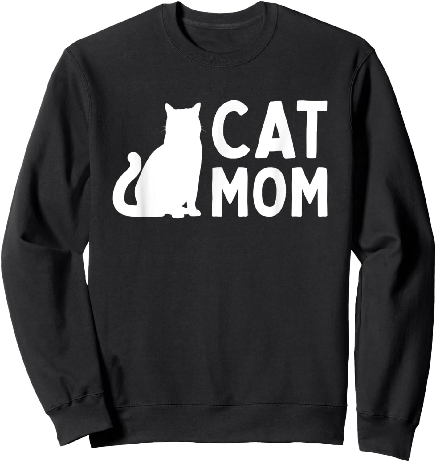 Best Cat Mom Mothers Day Women Wife Kitty Mommy Mama Sweatshirt - Sweatshirt | Black