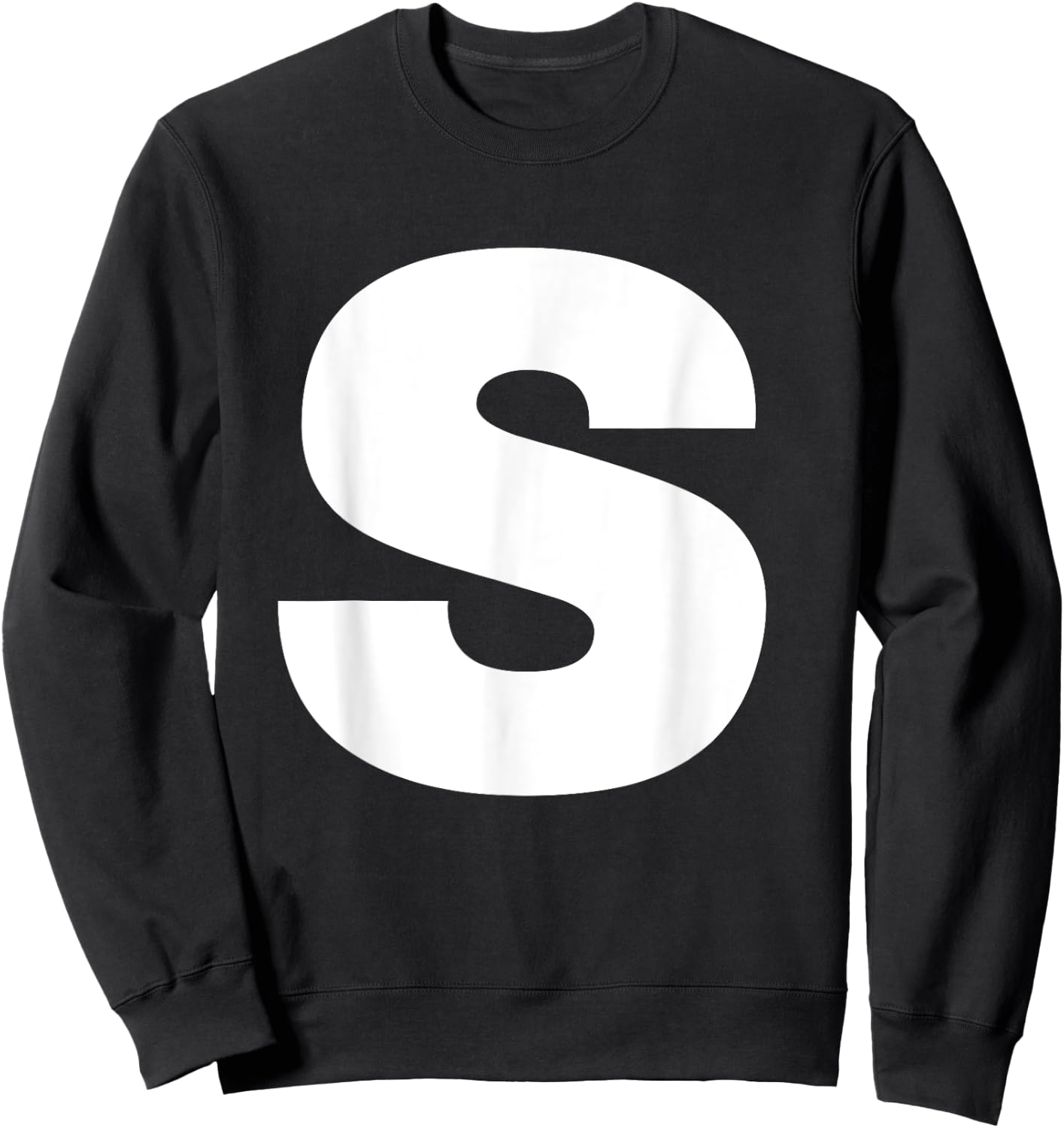 Letter S Capital Alphabet S Monogram Initial Name Birthday Sweatshirt - Sweatshirt | Black