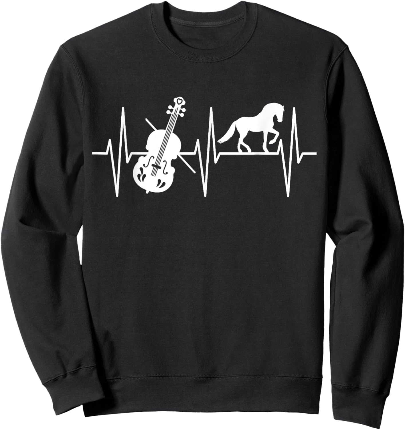 Violin Shirt Funny Horse Lover Classical Music Violinist Sweatshirt - Sweatshirt | Black