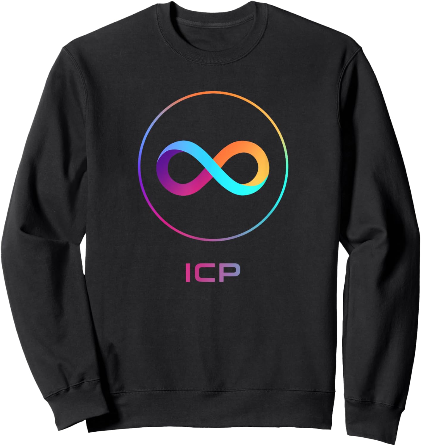 ICP Crypto DFINITY Internet Computer Cryptocurrency Token Sweatshirt - Sweatshirt | Black