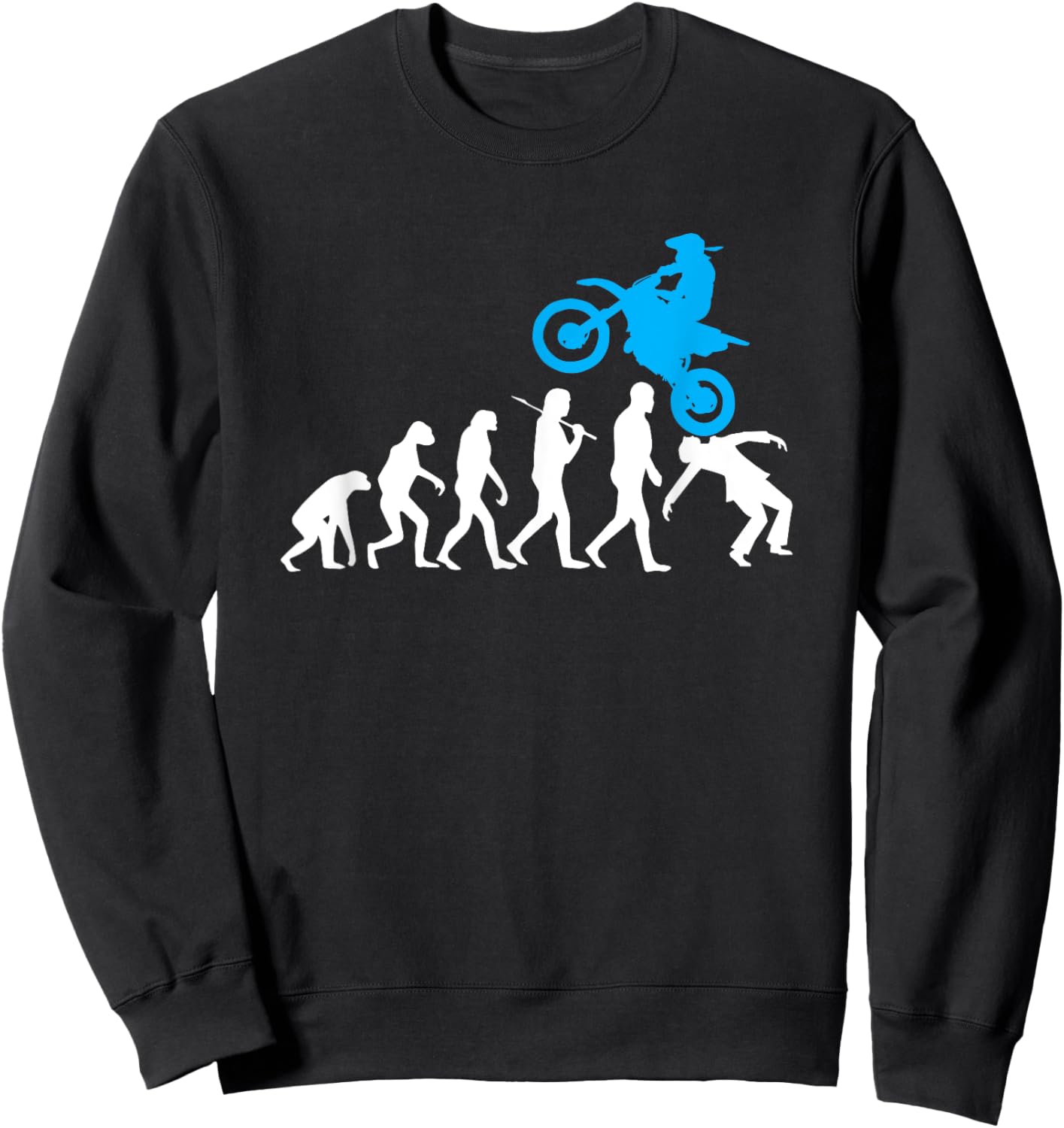Funny Dirt Bike Evolution Braap MX Motocross Rider Boys Sweatshirt - Sweatshirt | Black