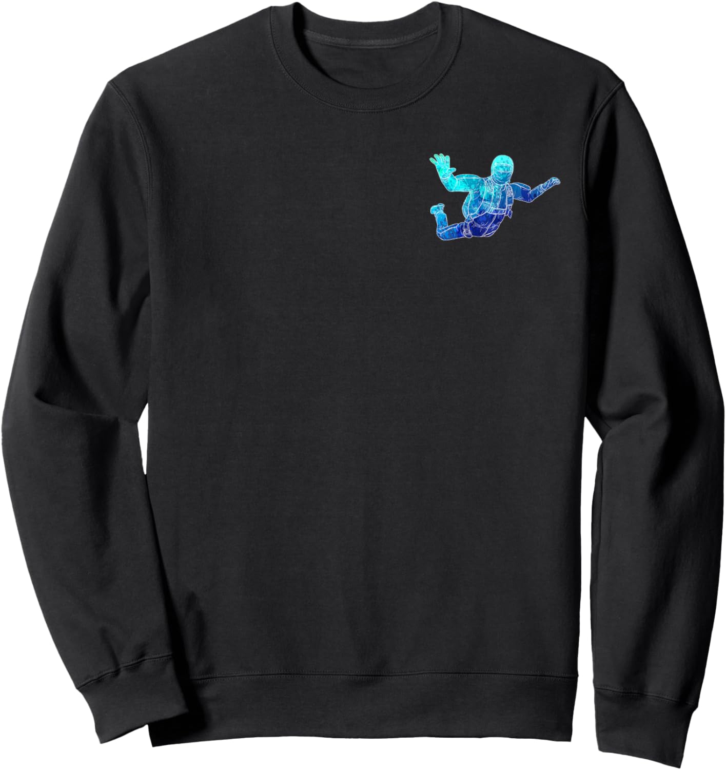 Skydiver Parachute Wingsuit & Wind Tunnel Jumping Free Fall Sweatshirt - Sweatshirt | Black