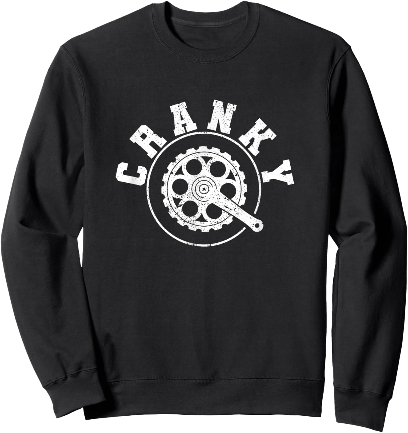 Cranky Funny Bicycle Lover Crank Cycling Biker Mountain Bike Sweatshirt - Sweatshirt | Black