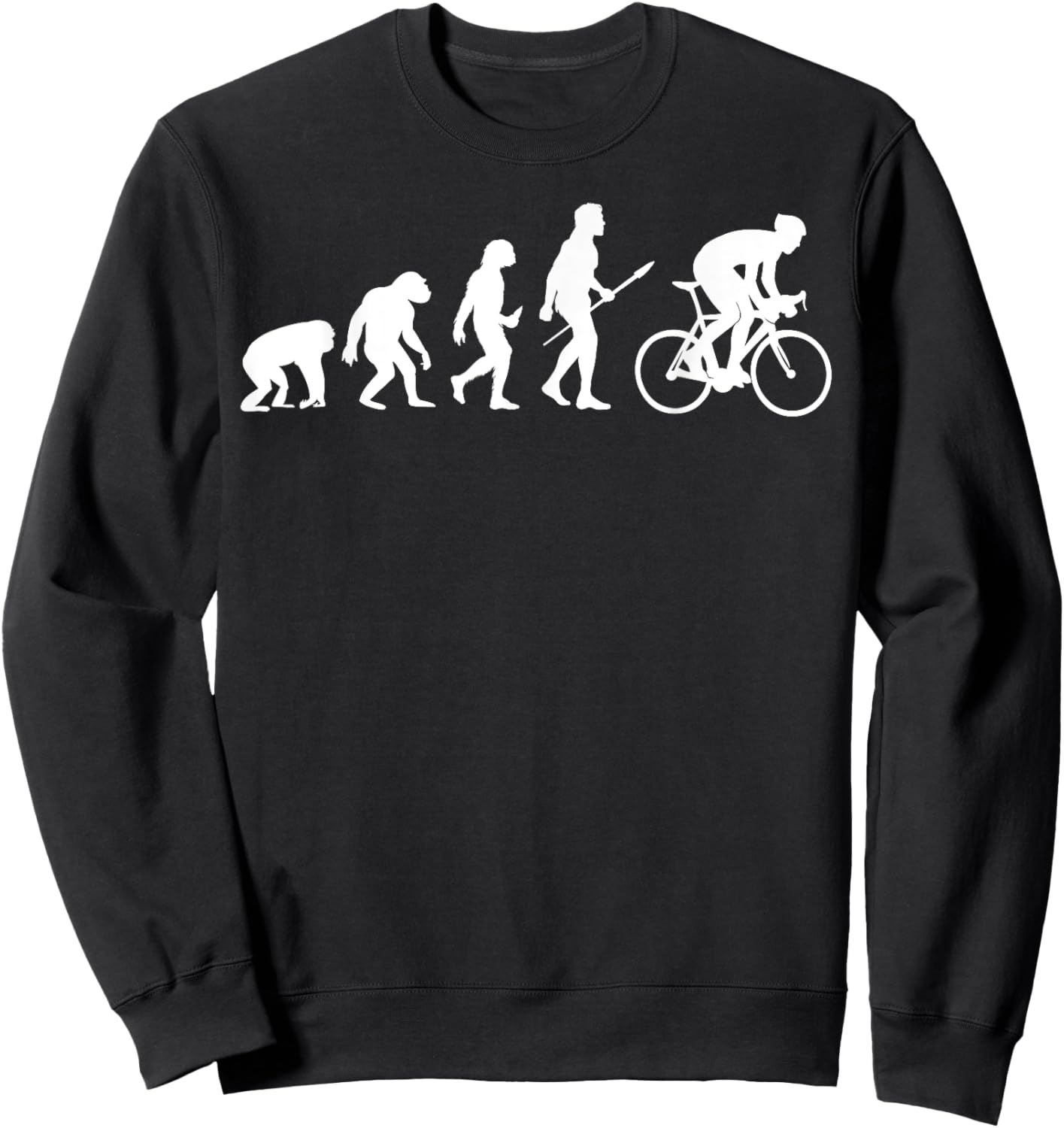 Cycling Evolution Funny Cycling Shirts Men Women Kids Biking Sweatshirt - Sweatshirt | Black