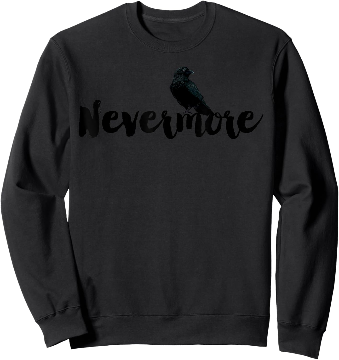 Miftees Edgar Allan Poe Raven Nevermore Dark Literature Sweatshirt - Sweatshirt | Black