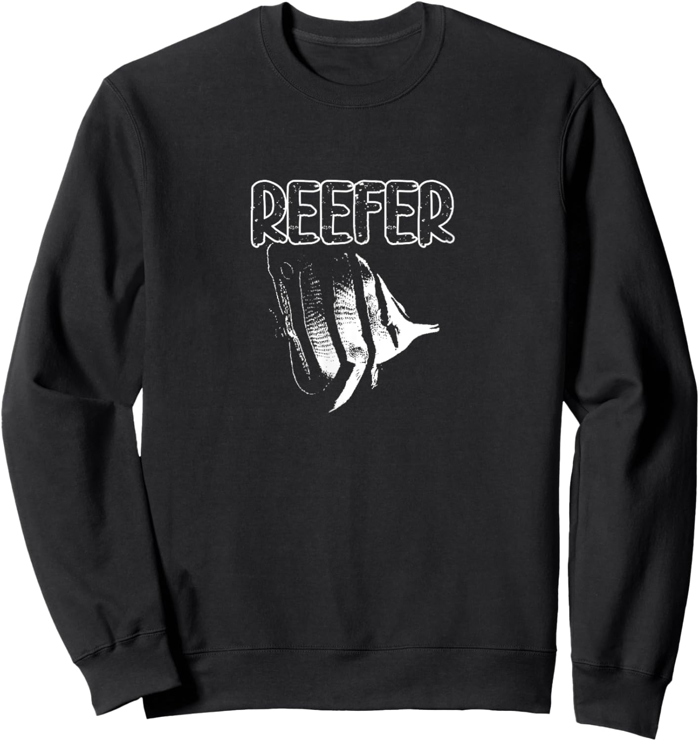 Aquarist Reef Copperband Butterfly Marine Reefer Fish Sweatshirt - Sweatshirt | Black