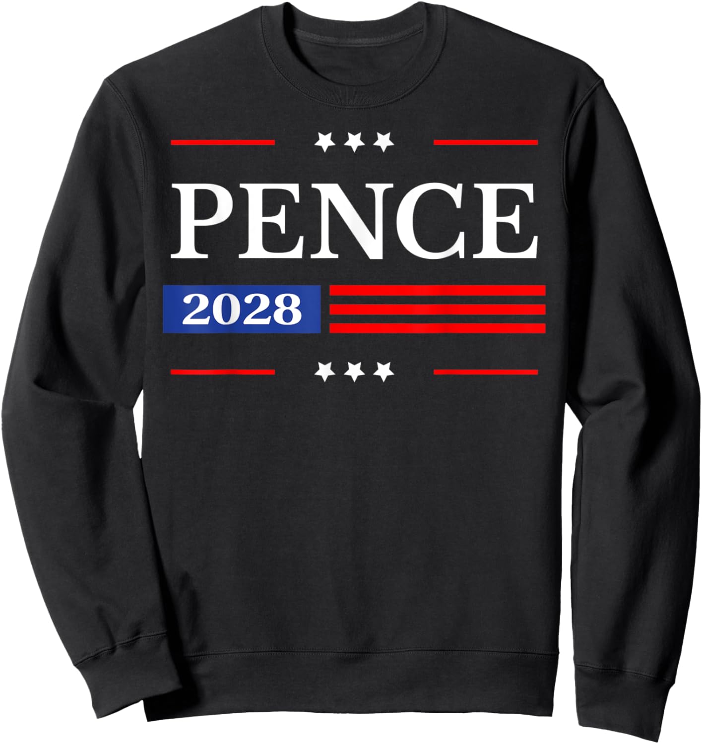 Mike Pence 2028 President American Flag USA America Patriot Sweatshirt - Sweatshirt | Black
