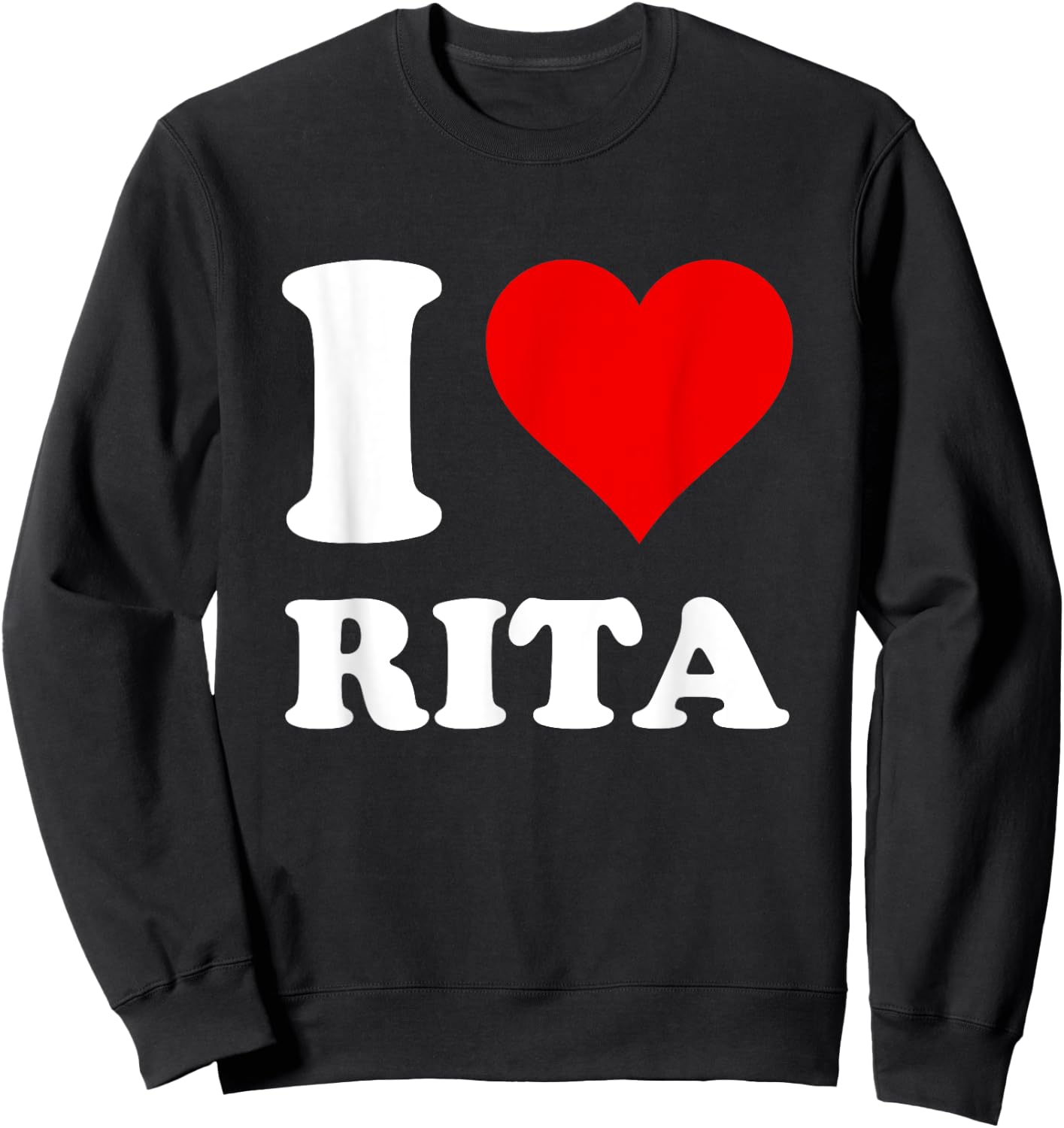 Red Heart I Love Rita Sweatshirt - Sweatshirt | Black