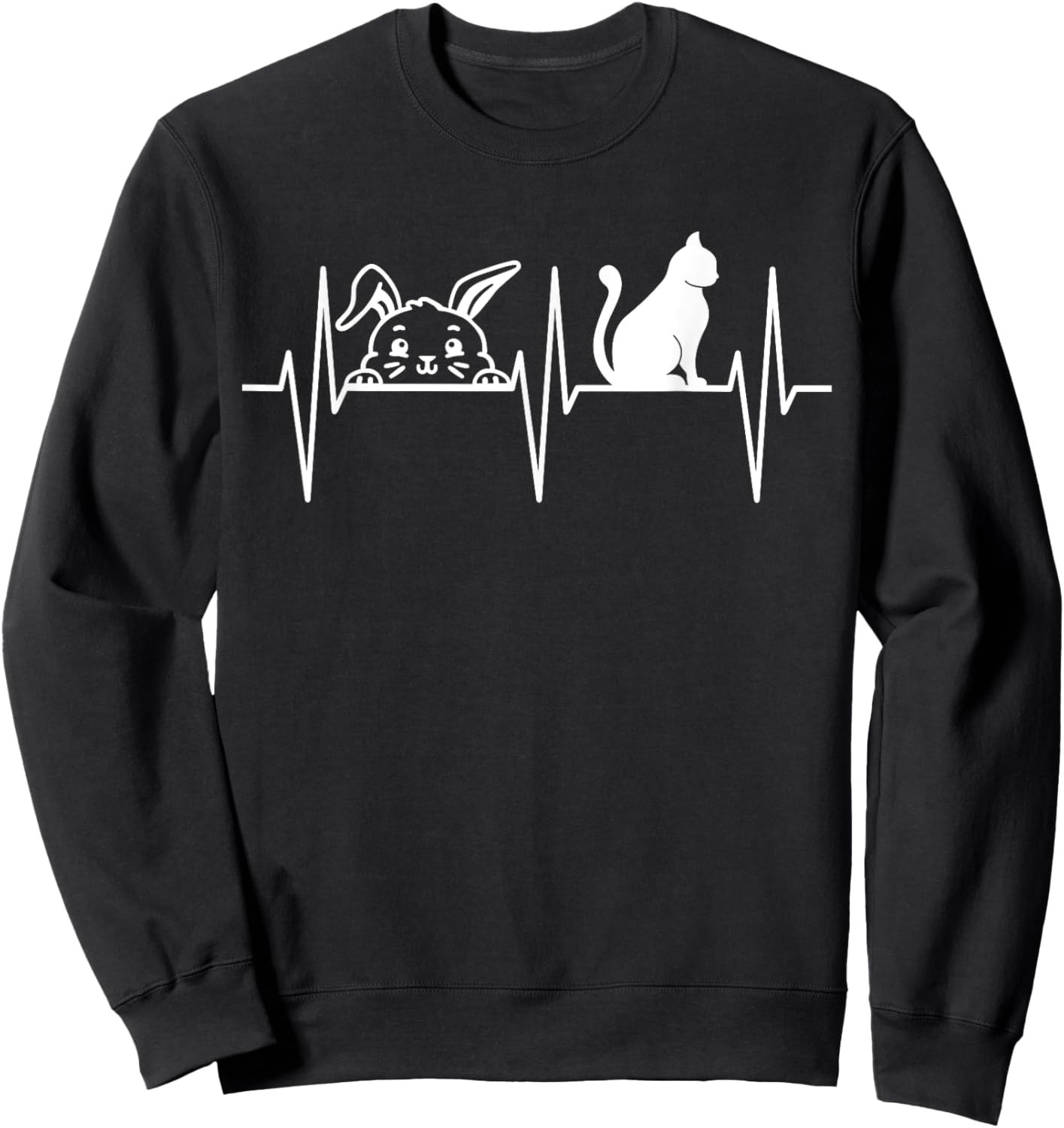 Bunny Shirt Funny Cat Lover Rabbit Pet Bunny Lover Women Girls Kids Sweatshirt - Sweatshirt | Black