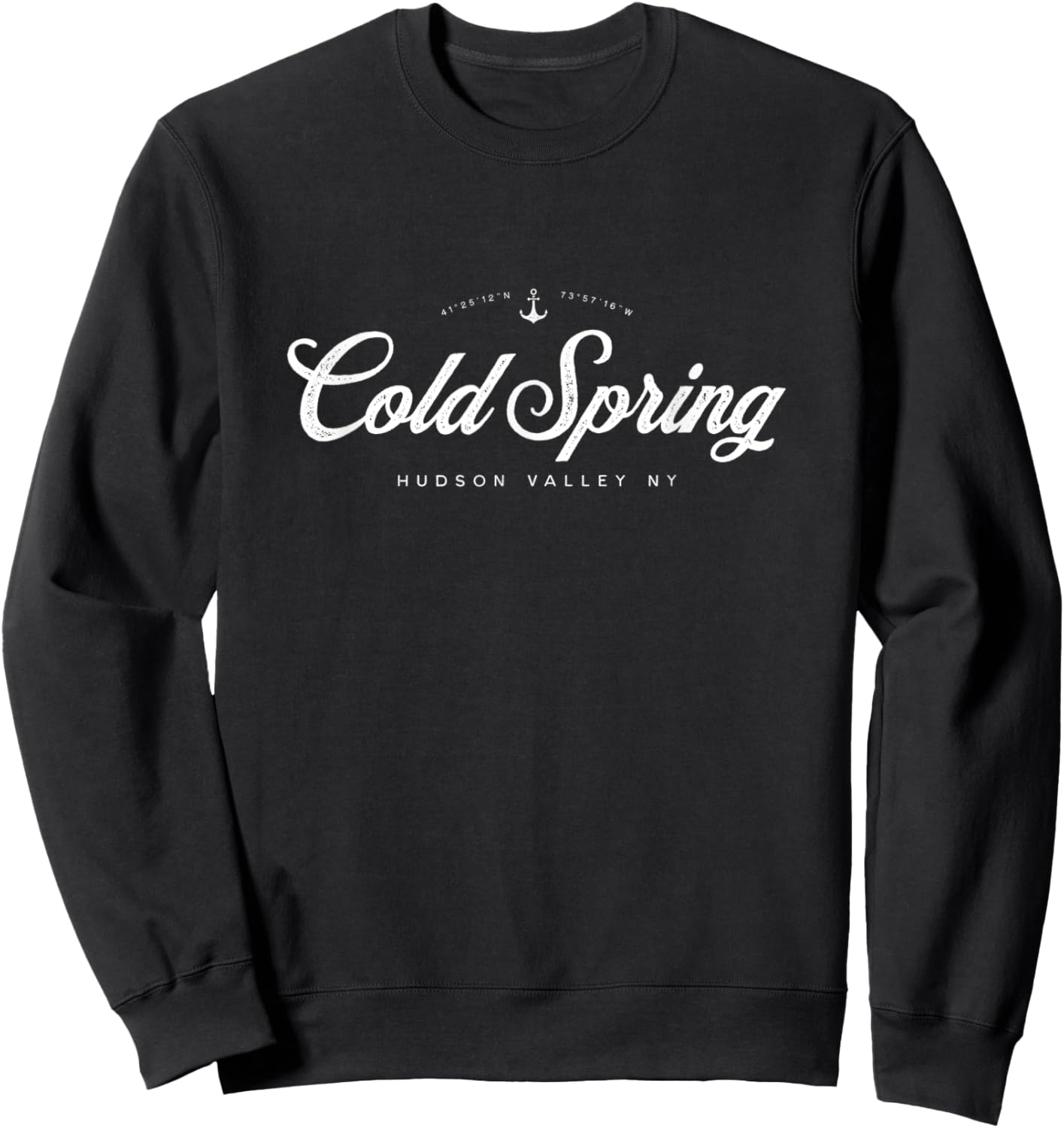 Cold Spring Hudson Valley NY Vintage Retro Sweatshirt - Sweatshirt | Black