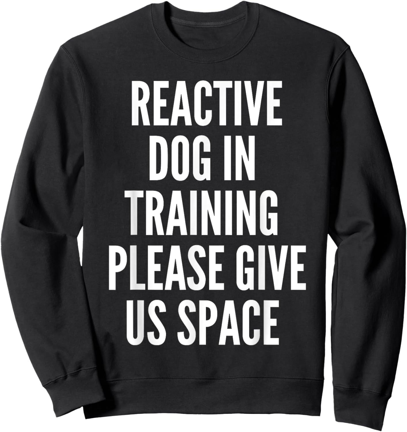 Nervous Dog Reactive Dog Owner Training Apparel -Adults Black Short Sleeve Dog Pattern Sweatshirt - Sweatshirt | Black