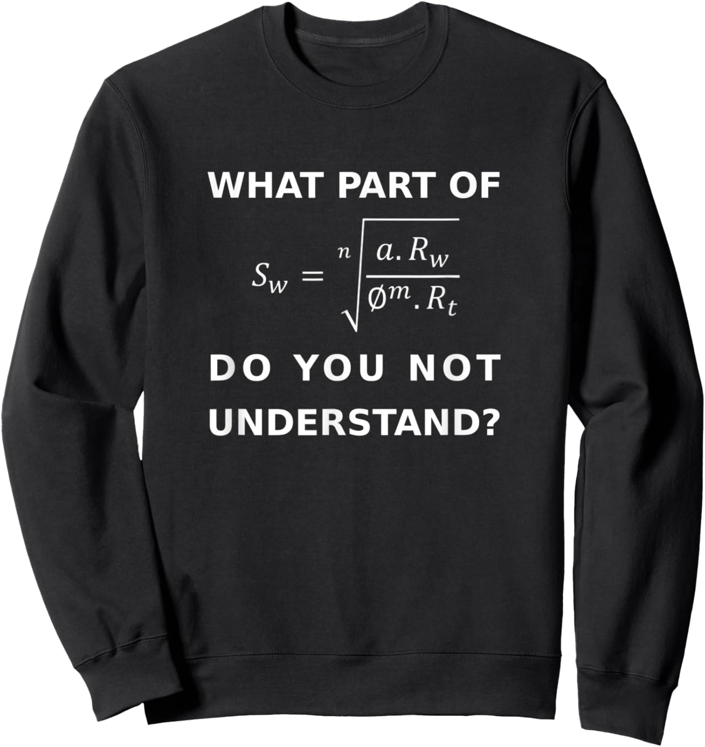 Petrophysics What Part of Archie Don't You Understand Sweatshirt - Sweatshirt | Black